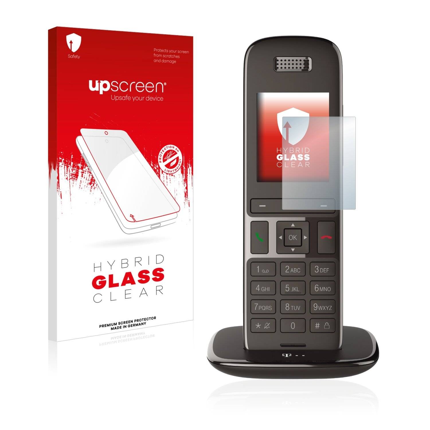 upscreen Hybrid Glass Clear Premium Schutzglas Folie für Telekom Speedphone