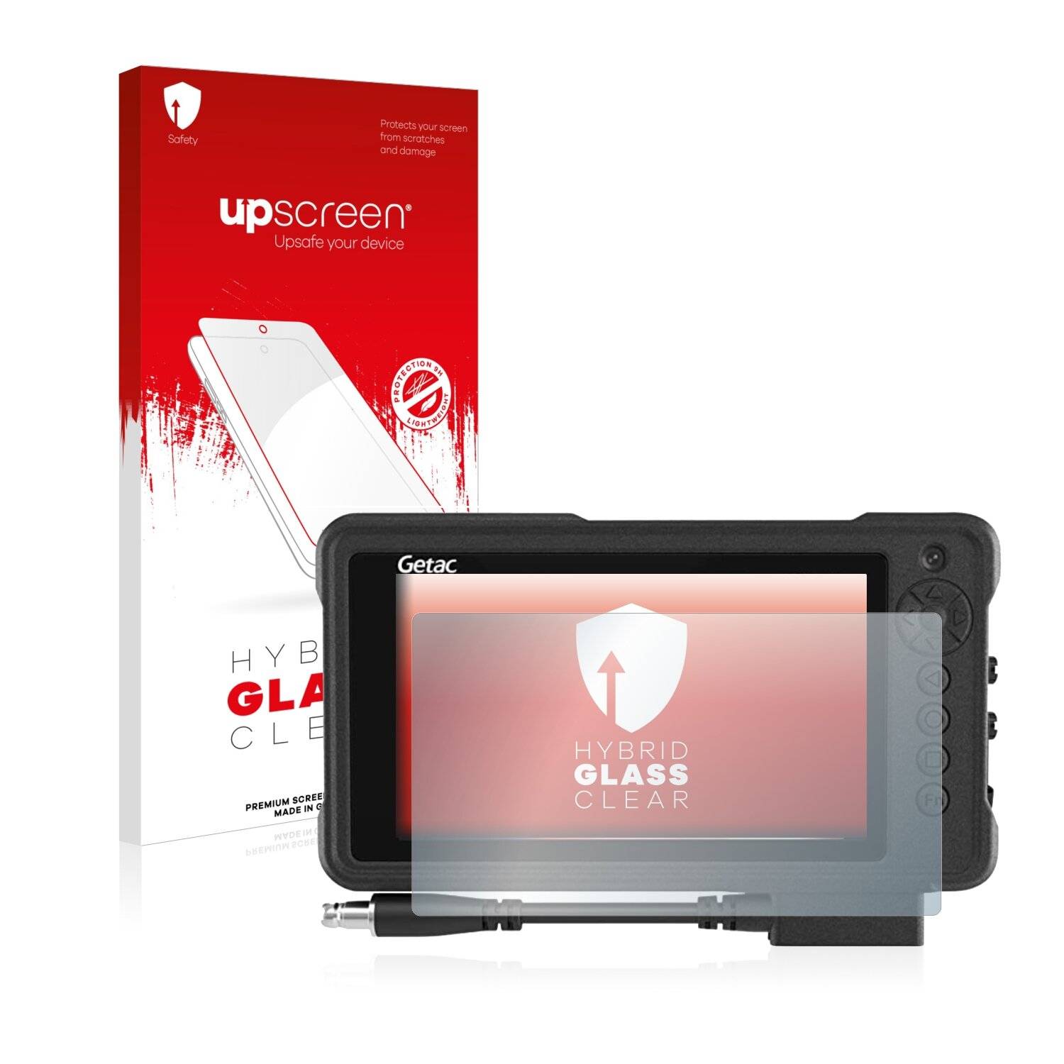 upscreen Hybrid Glass Clear Premium Schutzglas Folie für Getac