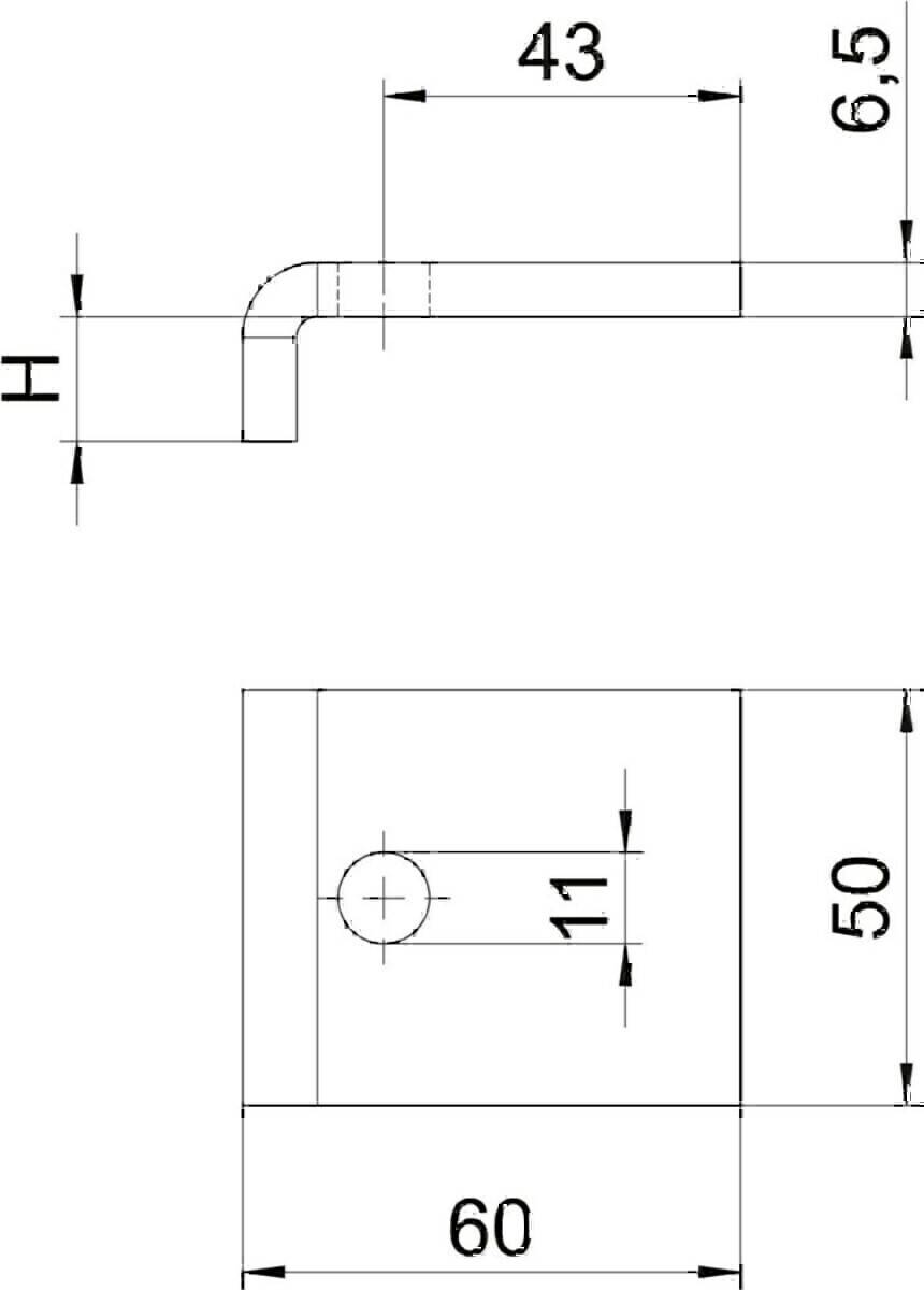 OBO Bettermann Klemmlasche KL1 10 S FT