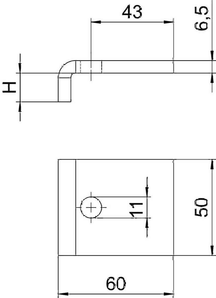 OBO Bettermann Klemmlasche KL1 10 S FT