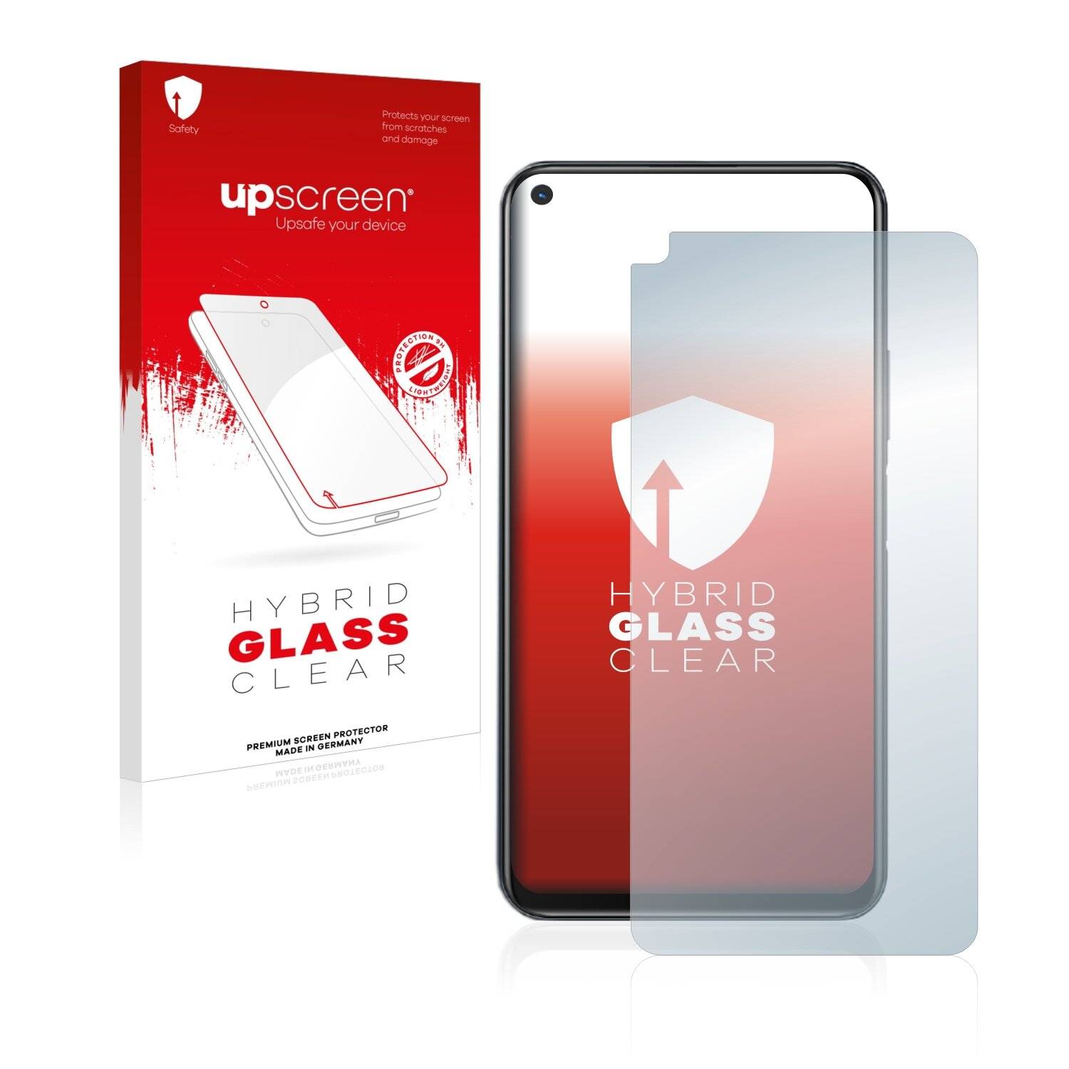 upscreen Hybrid Glass Clear Premium Schutzglas Folie für Vivo