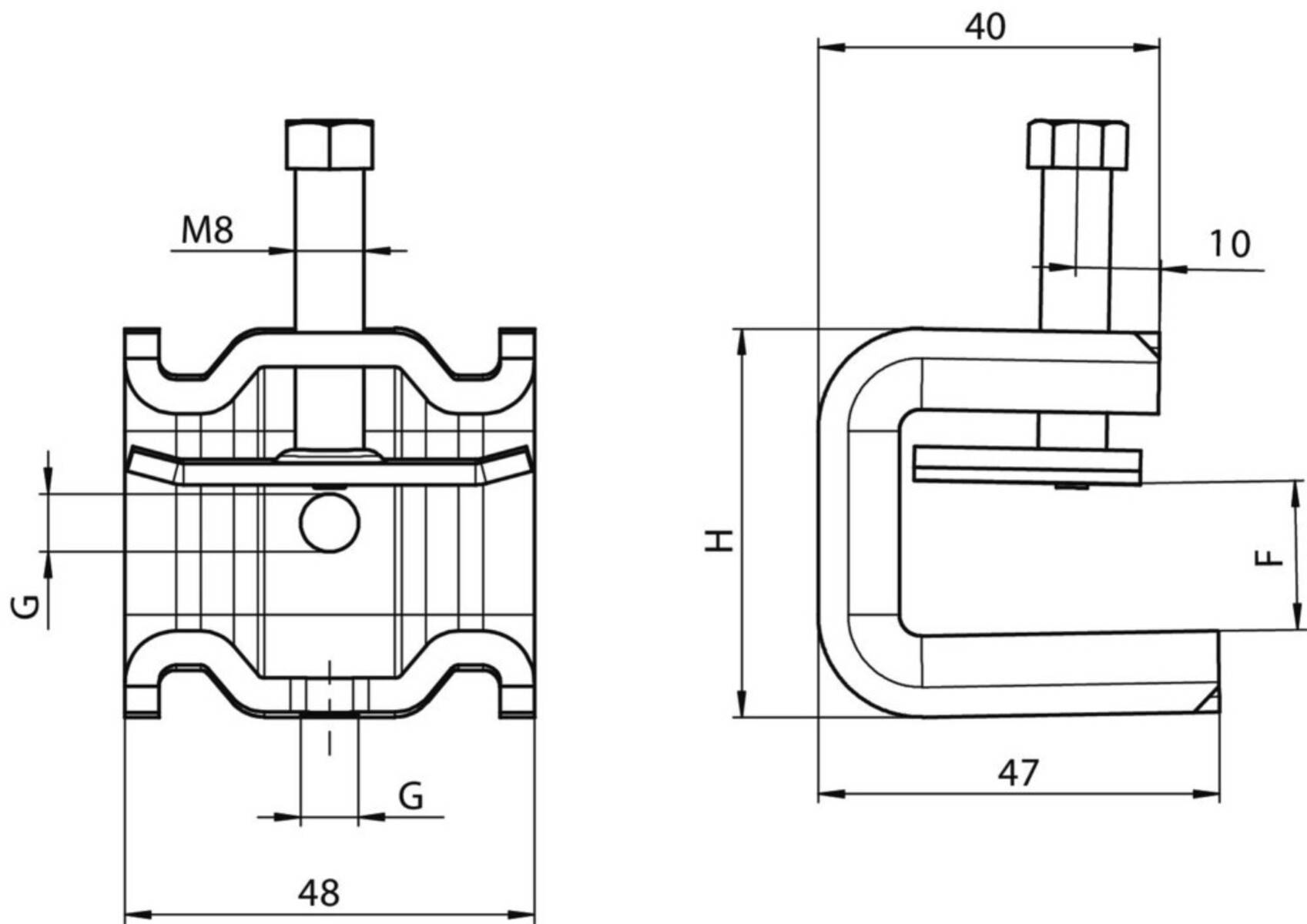 OBO Bettermann Trägerklammer SSP 6-21 M6 FT