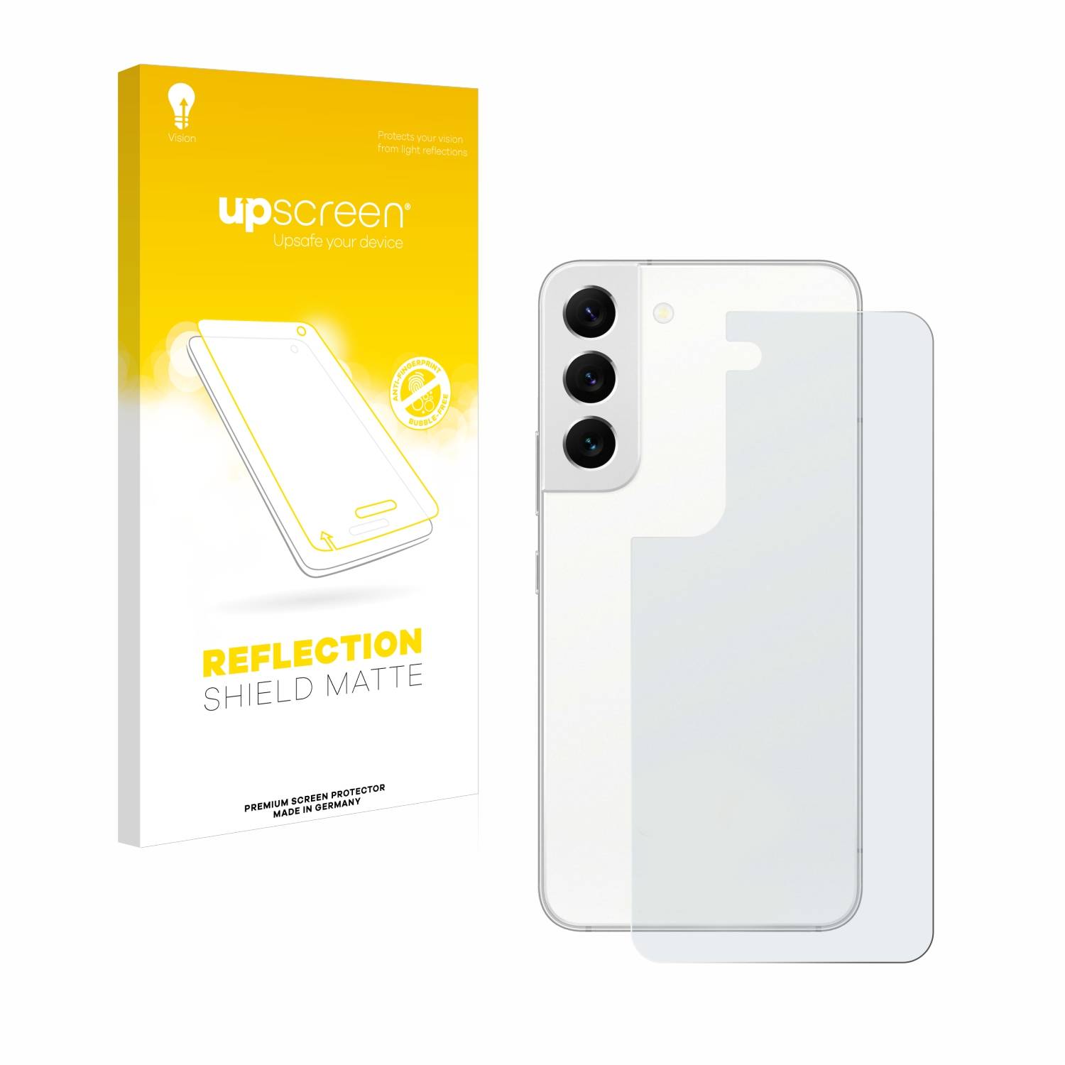 upscreen Reflection Shield Matt Schutzfolie für Samsung Galaxy S22 5G (Rückseite)