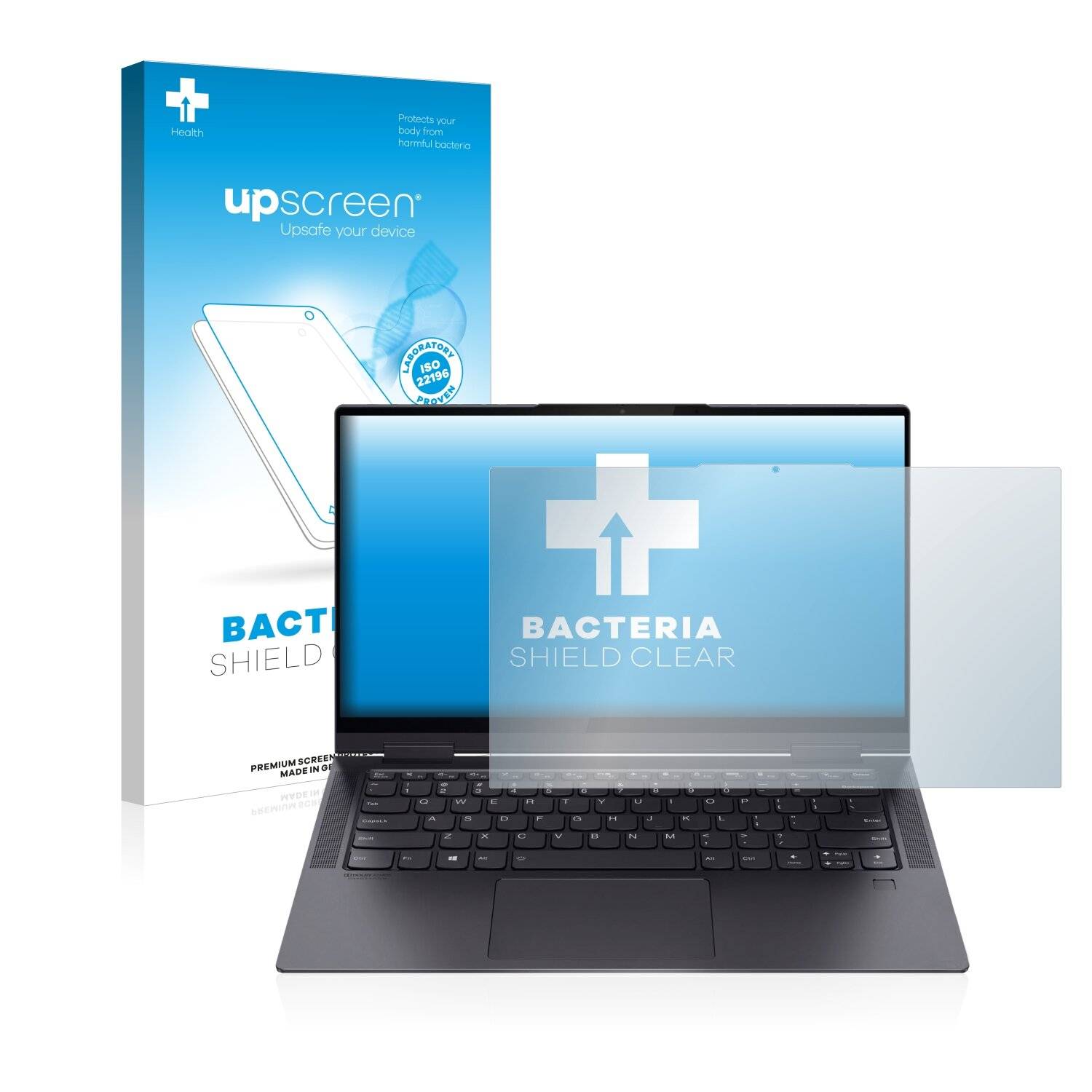upscreen Bacteria Shield Clear Premium Antibakterielle Displayschutzfolie für Lenovo Yoga 7i