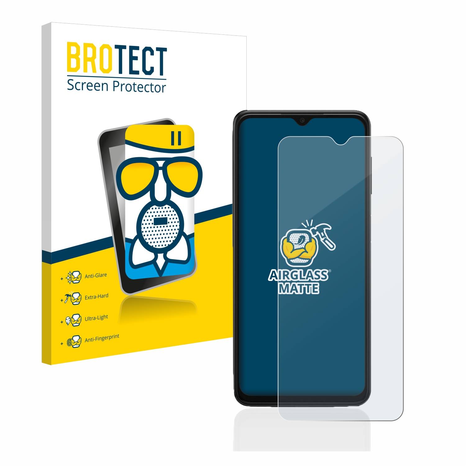 BROTECT AirGlass Matt Glas Panzer Folie für Samsung Galaxy A13 5G
