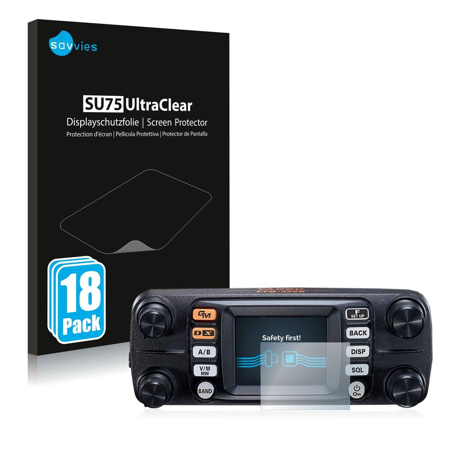 18x Savvies SU75 Displayschutzfolie für Yaesu