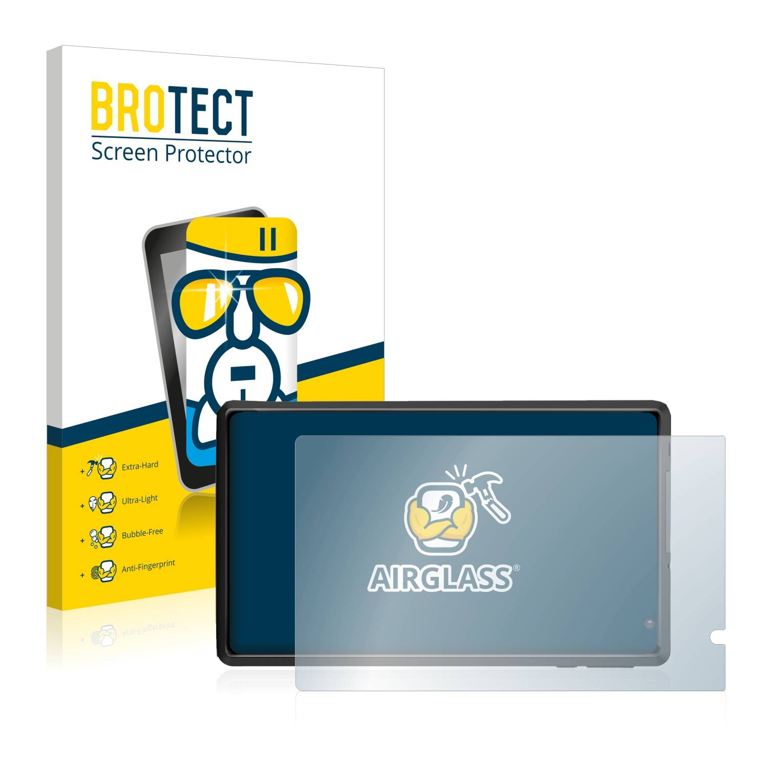 BROTECT AirGlass Glas Panzer-Folie für Pritom L8 - Schutzglas