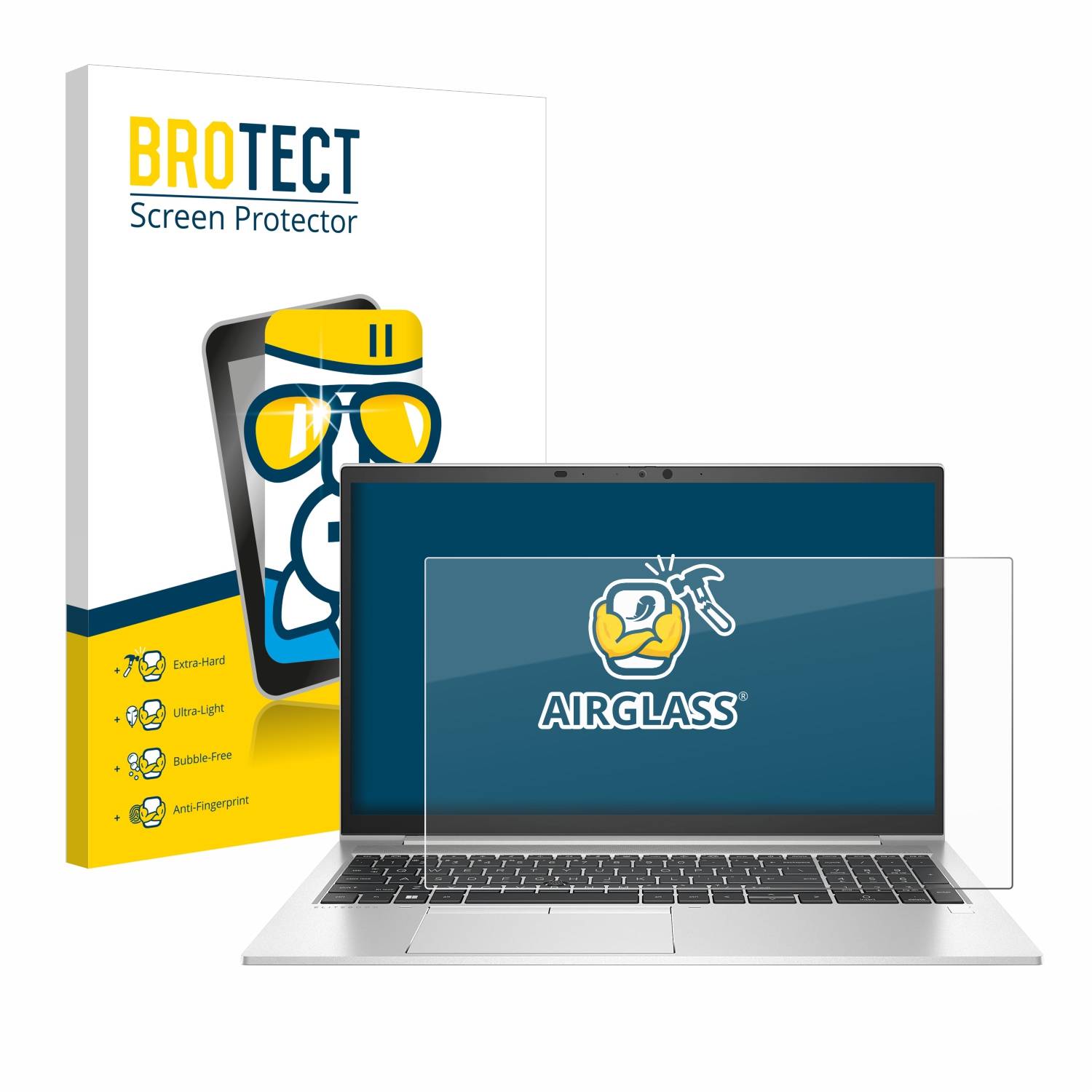BROTECT AirGlass Schutzglas Folie für HP EliteBook 850