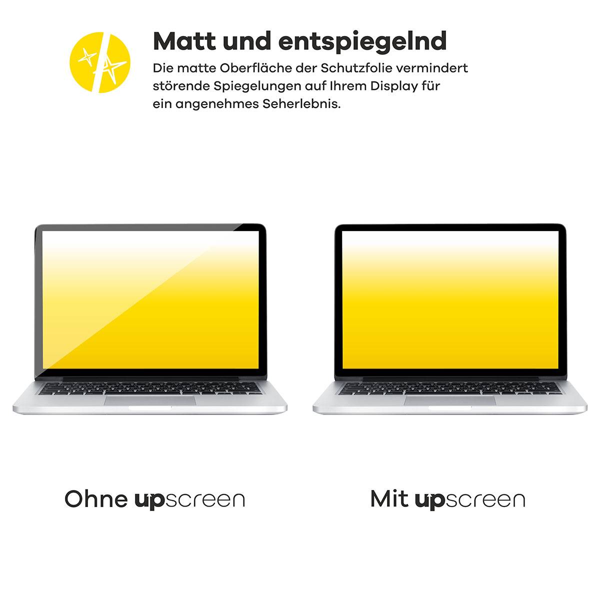 upscreen Hybrid Glas Matt Panzer-Folie für Dell Latitude 7455 Laptop