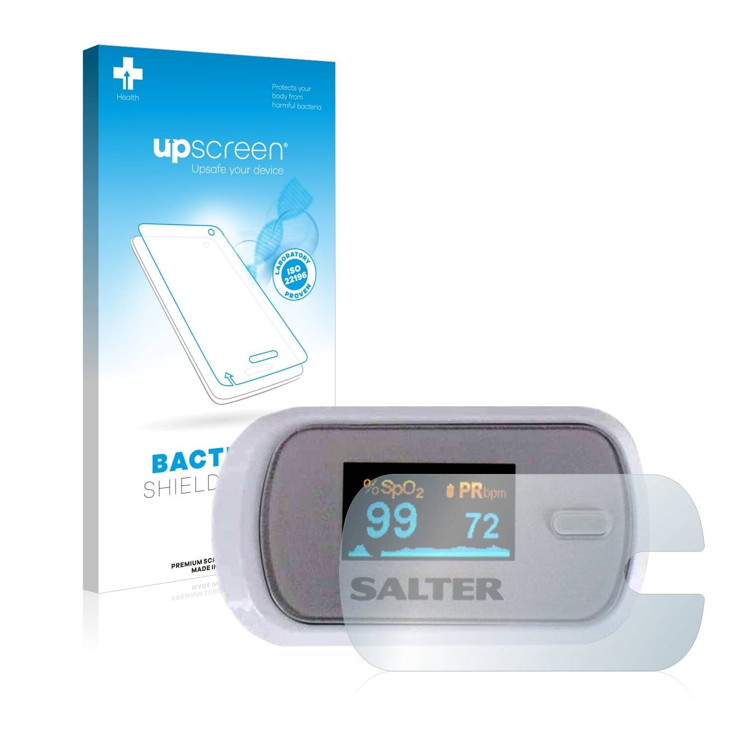 upscreen Bacteria Shield Clear Premium Antibakterielle Displayschutzfolie für Salter