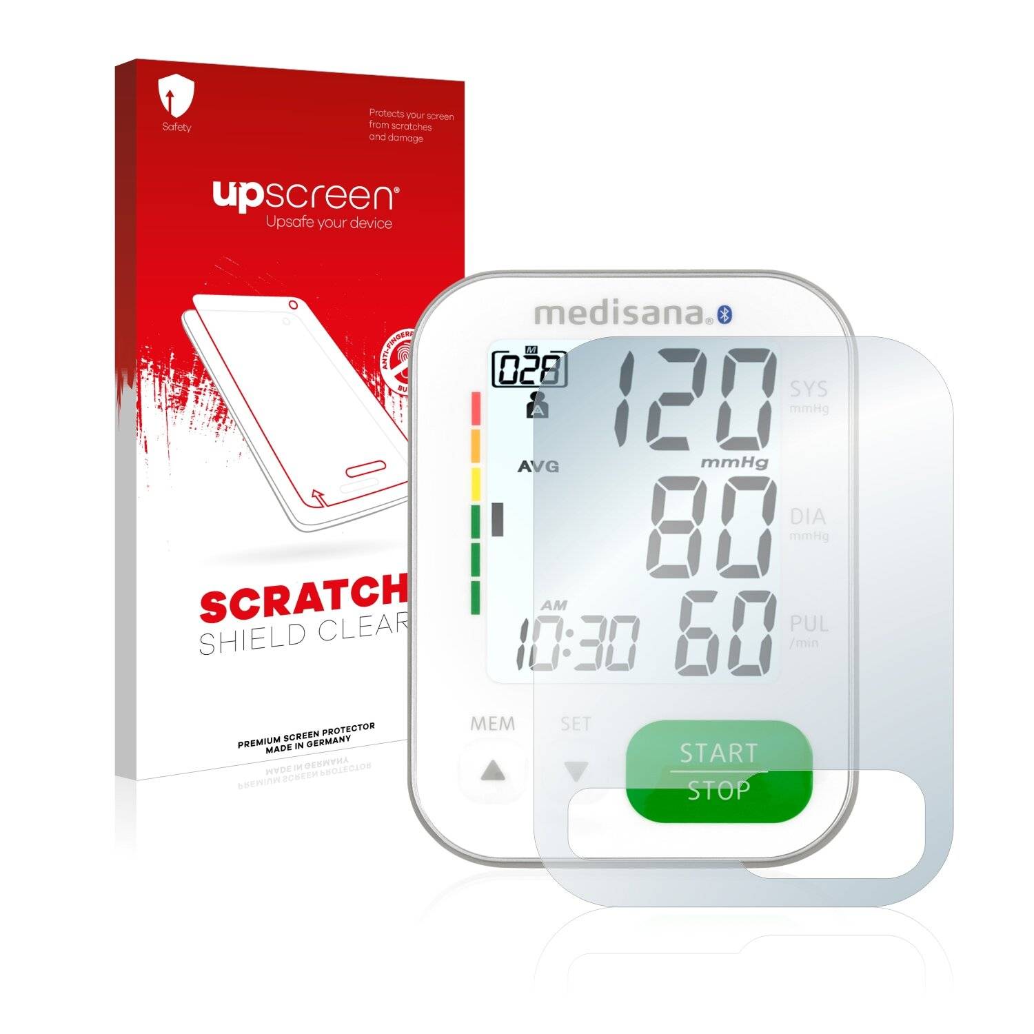 upscreen Scratch Shield Clear Premium Displayschutzfolie für Medisana BU 570