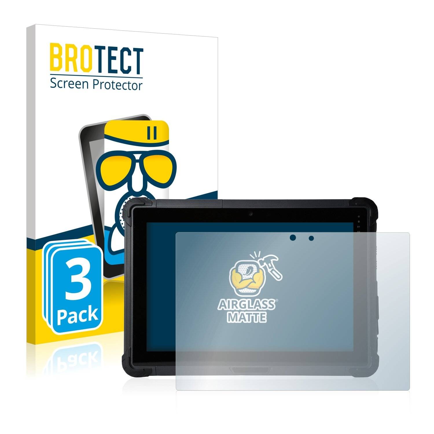 3x BROTECT AirGlass Matte Schutzglas Folie für Ico imaraTab
