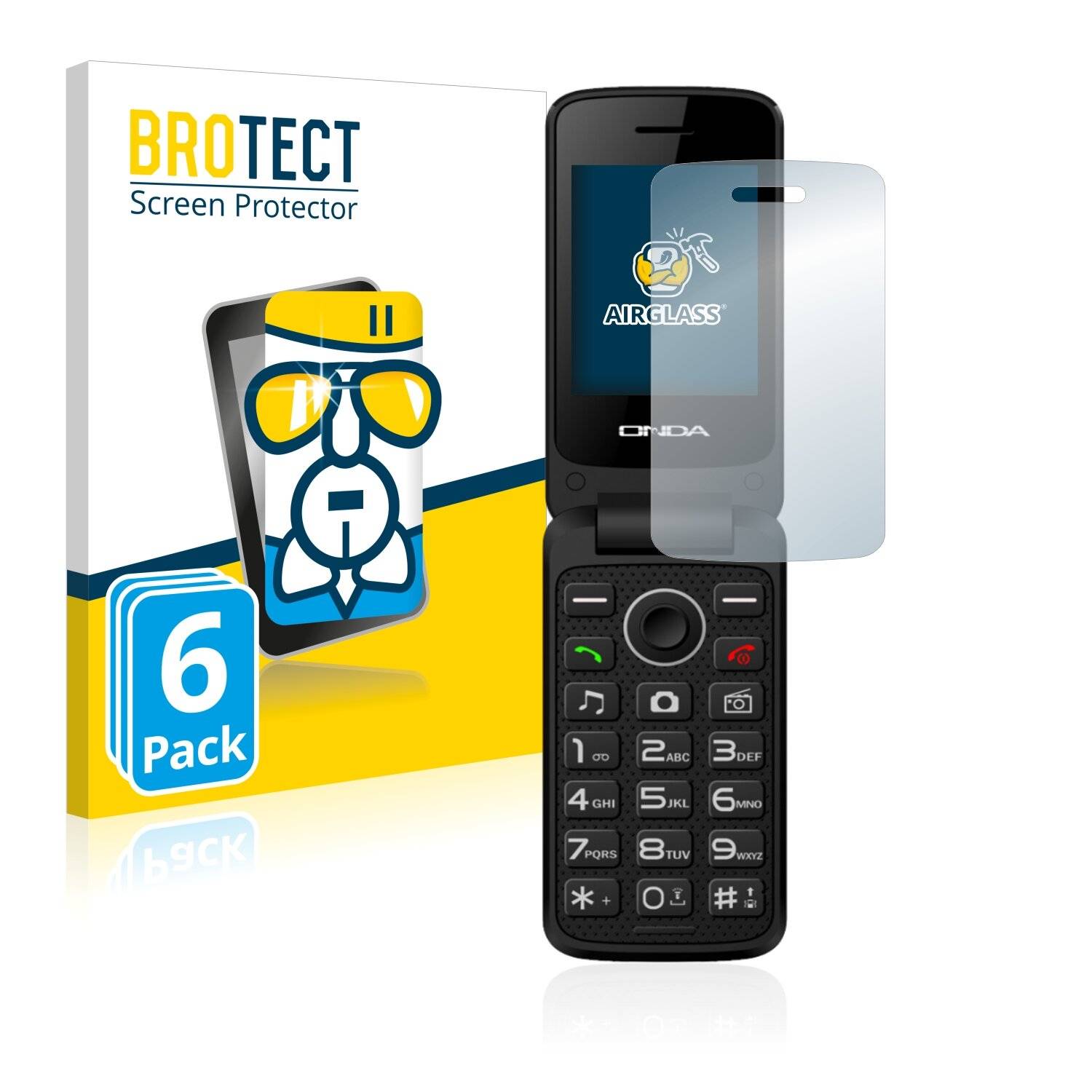 6x BROTECT AirGlass Schutzglas Folie für Onda