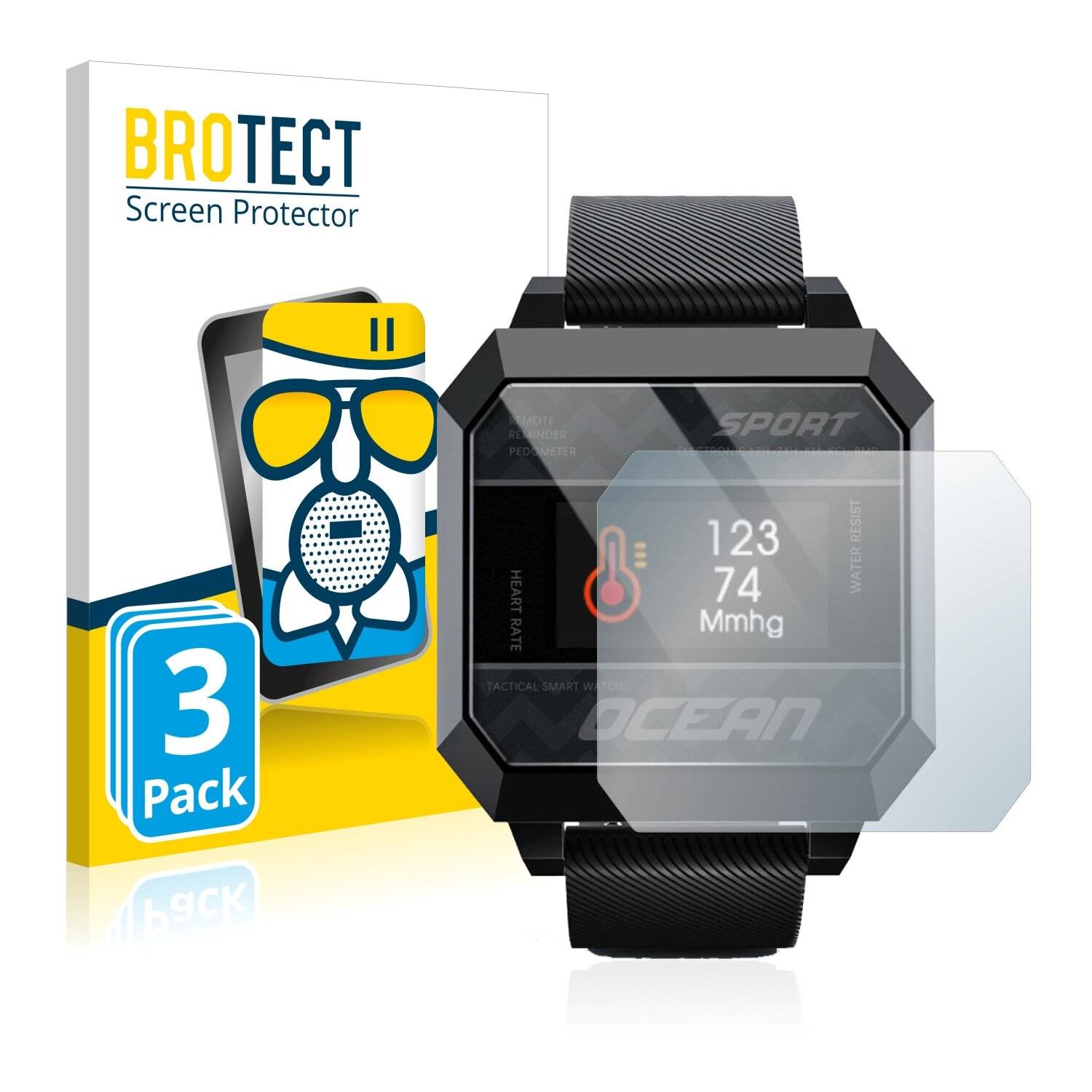 3x BROTECT AirGlass Matte Schutzglas Folie für Lokmat Ocean