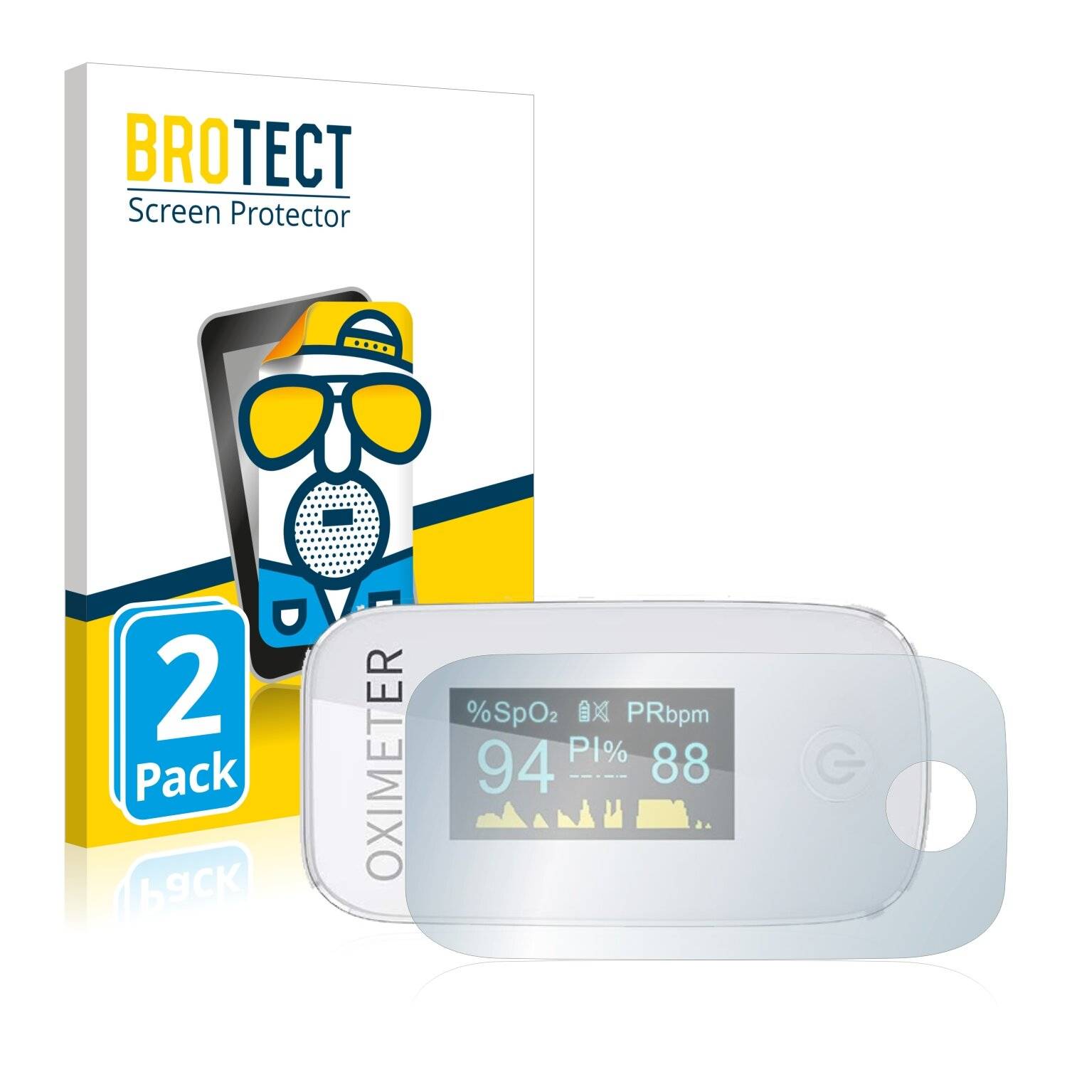 2x BROTECT Matte Displayschutzfolie für Mommed Pulse Oximeter - Entspiegelt,