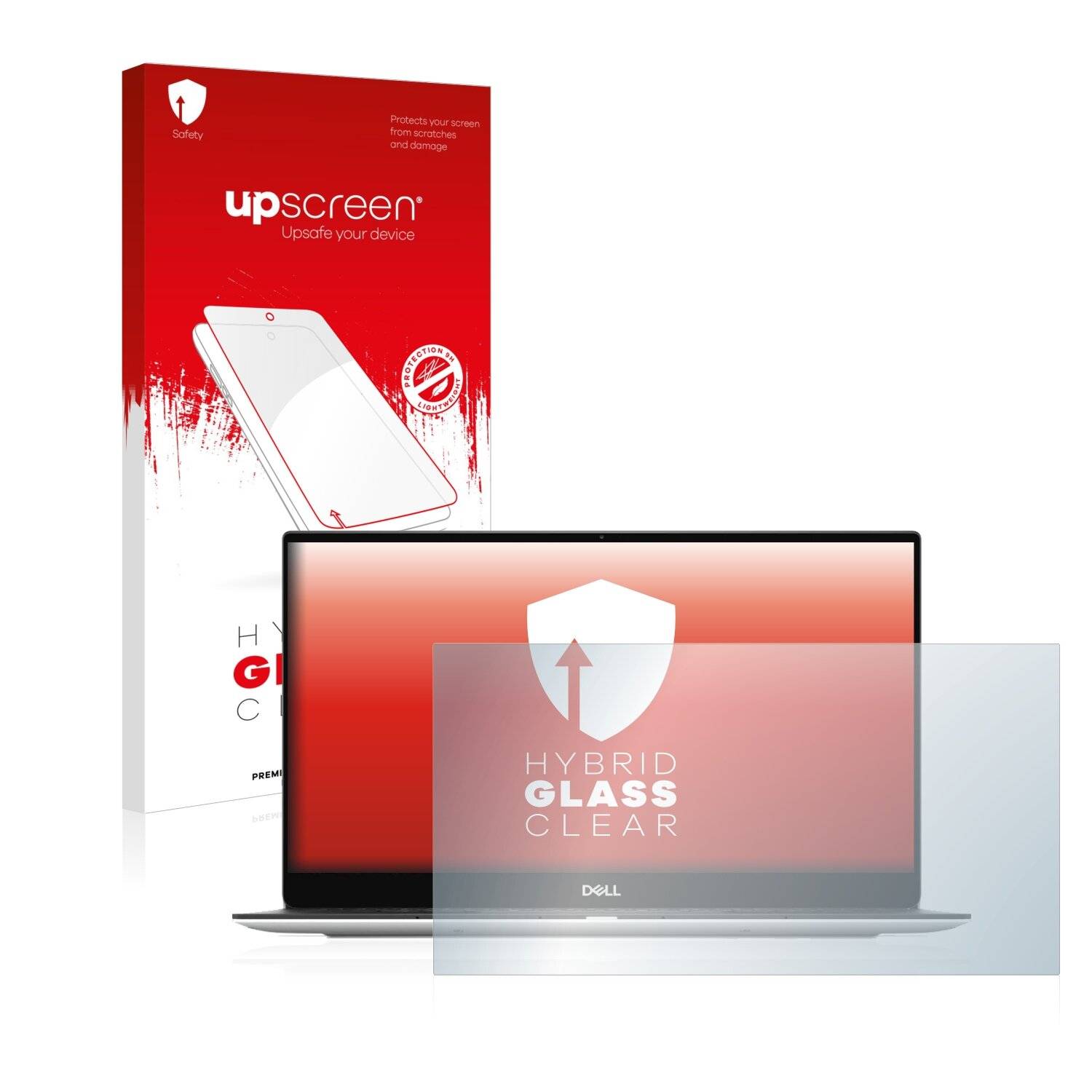upscreen Hybrid Glass Clear Premium Schutzglas Folie für Dell XPS 13 9305