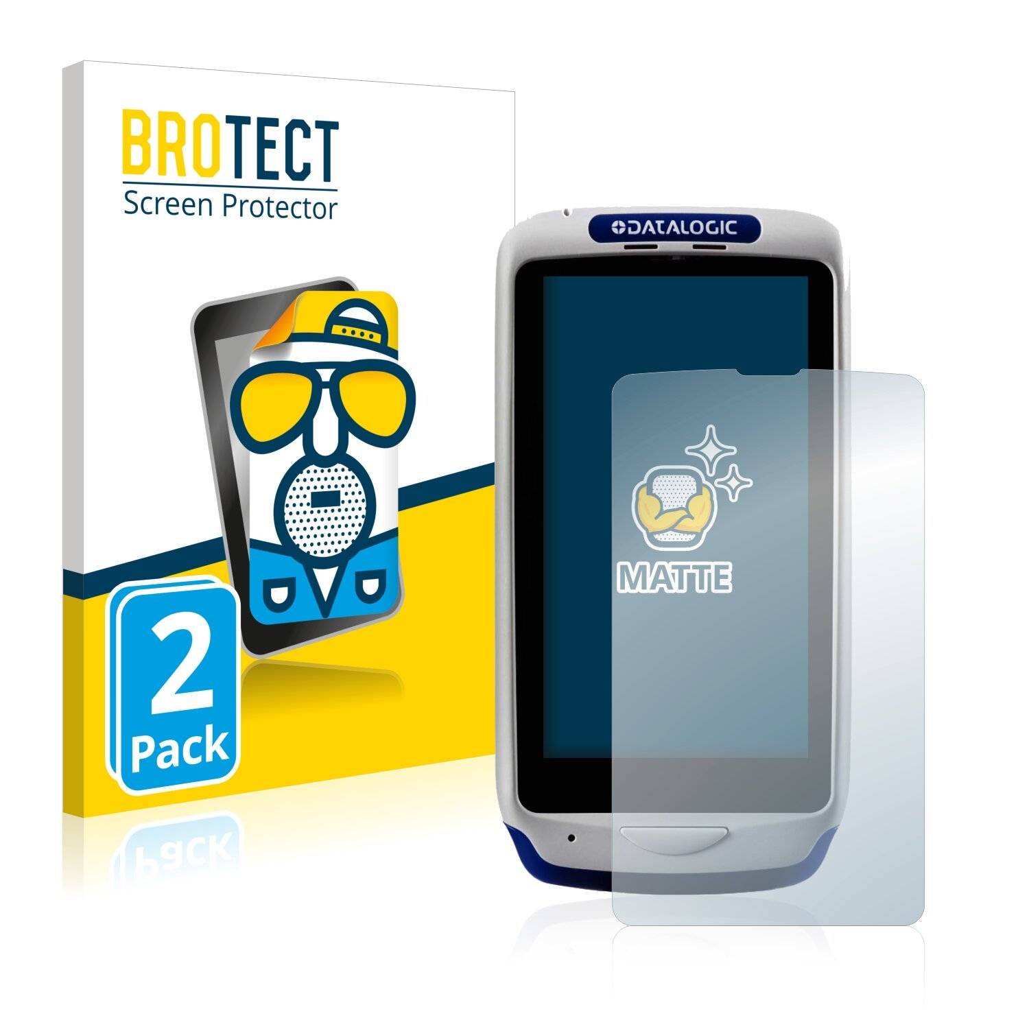 2x BROTECT Matte Displayschutzfolie für Datalogic Joya Touch A6 - Entspiegelt,