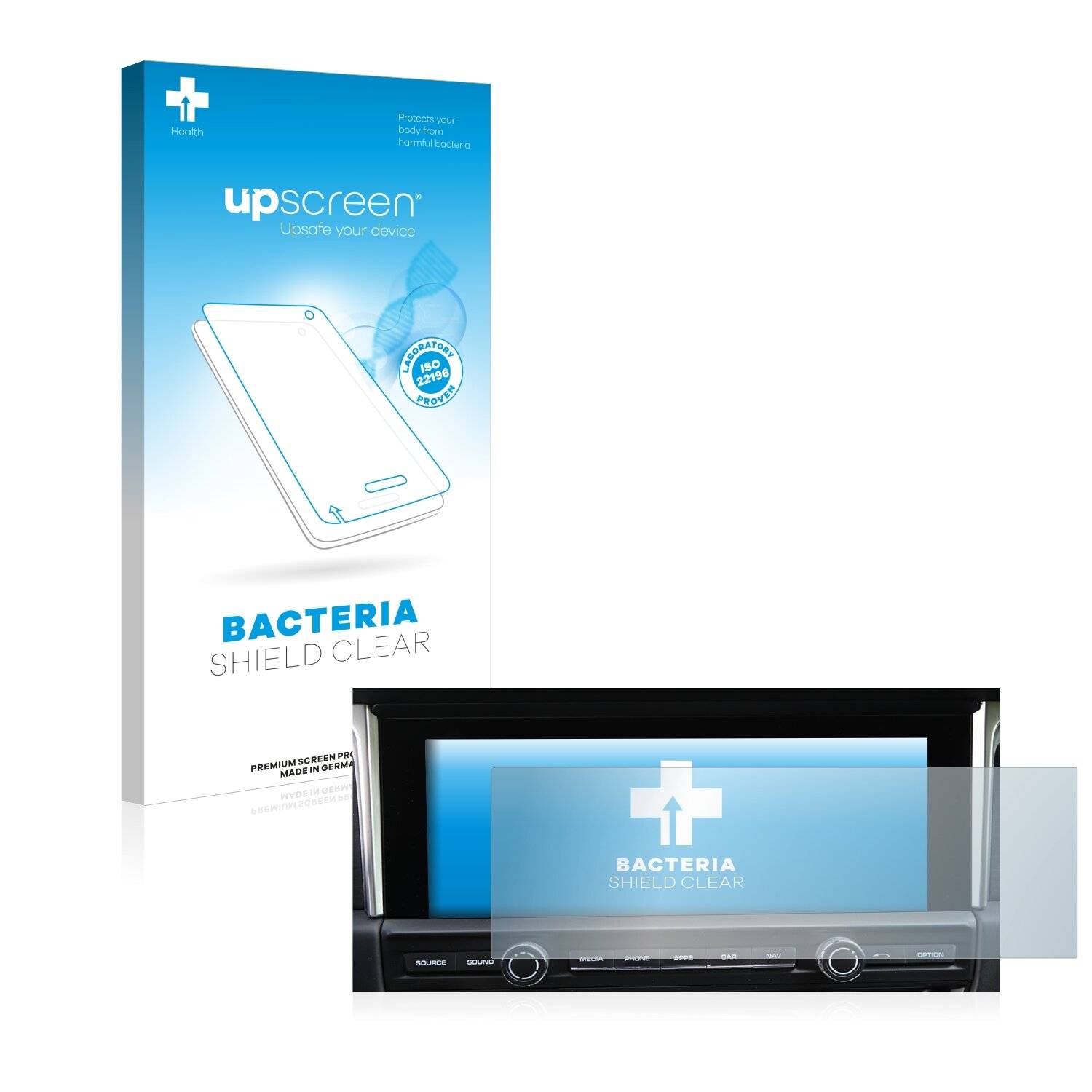 upscreen Bacteria Shield Clear Premium Antibakterielle Displayschutzfolie für Porsche Macan
