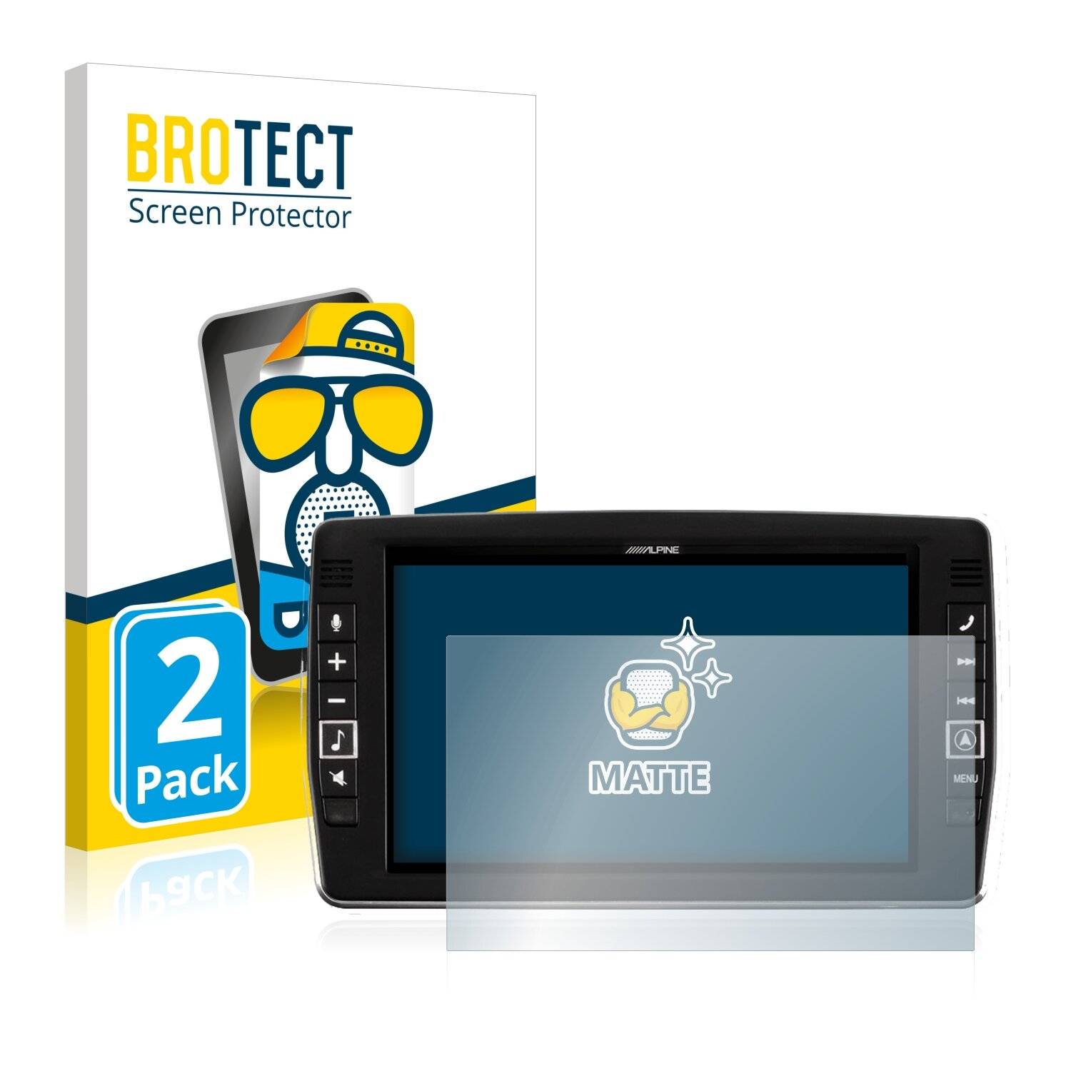 2x BROTECT Matte Displayschutzfolie für Alpine X903D-V447 - Entspiegelt,
