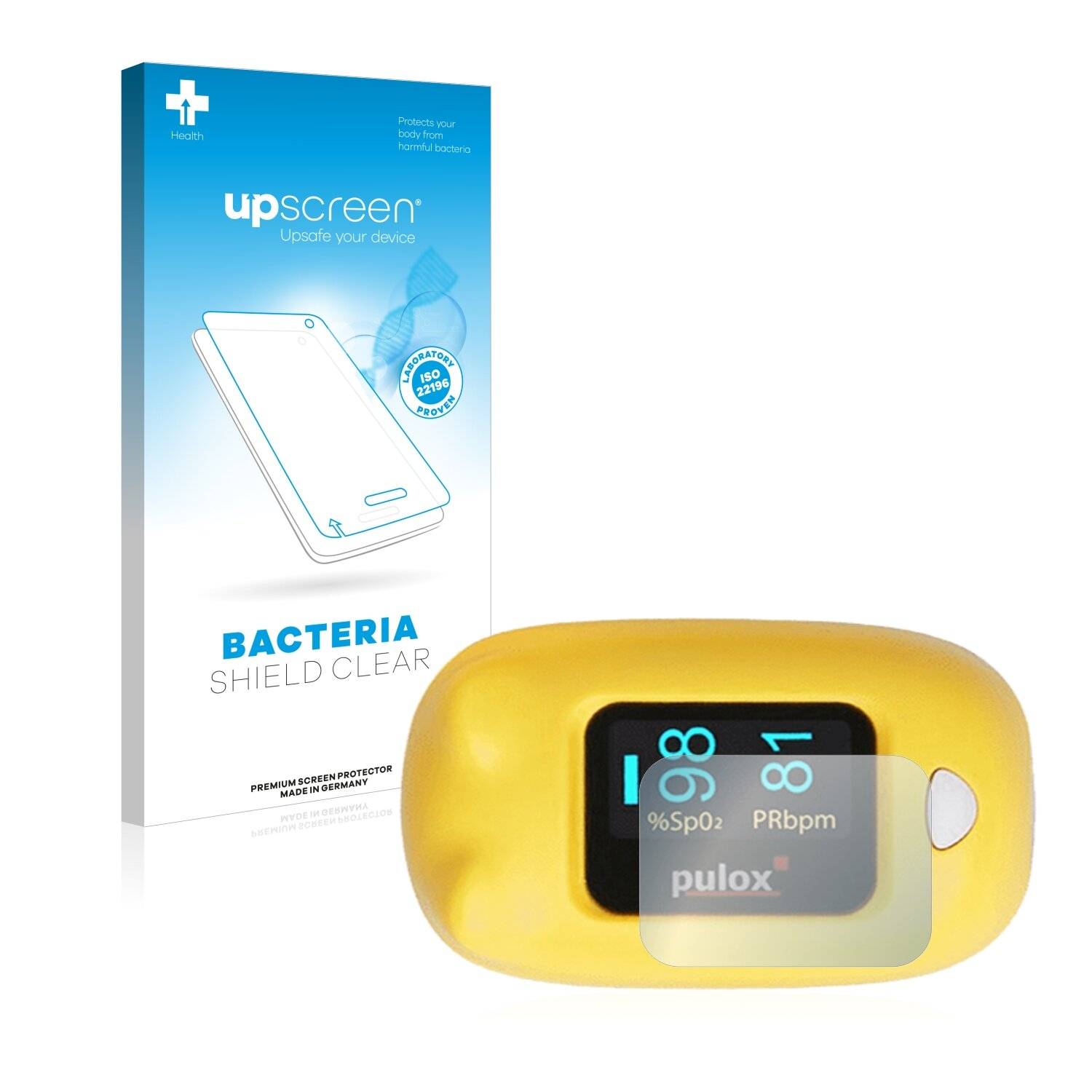 upscreen Bacteria Shield Clear Premium Antibakterielle Displayschutzfolie für Pulox