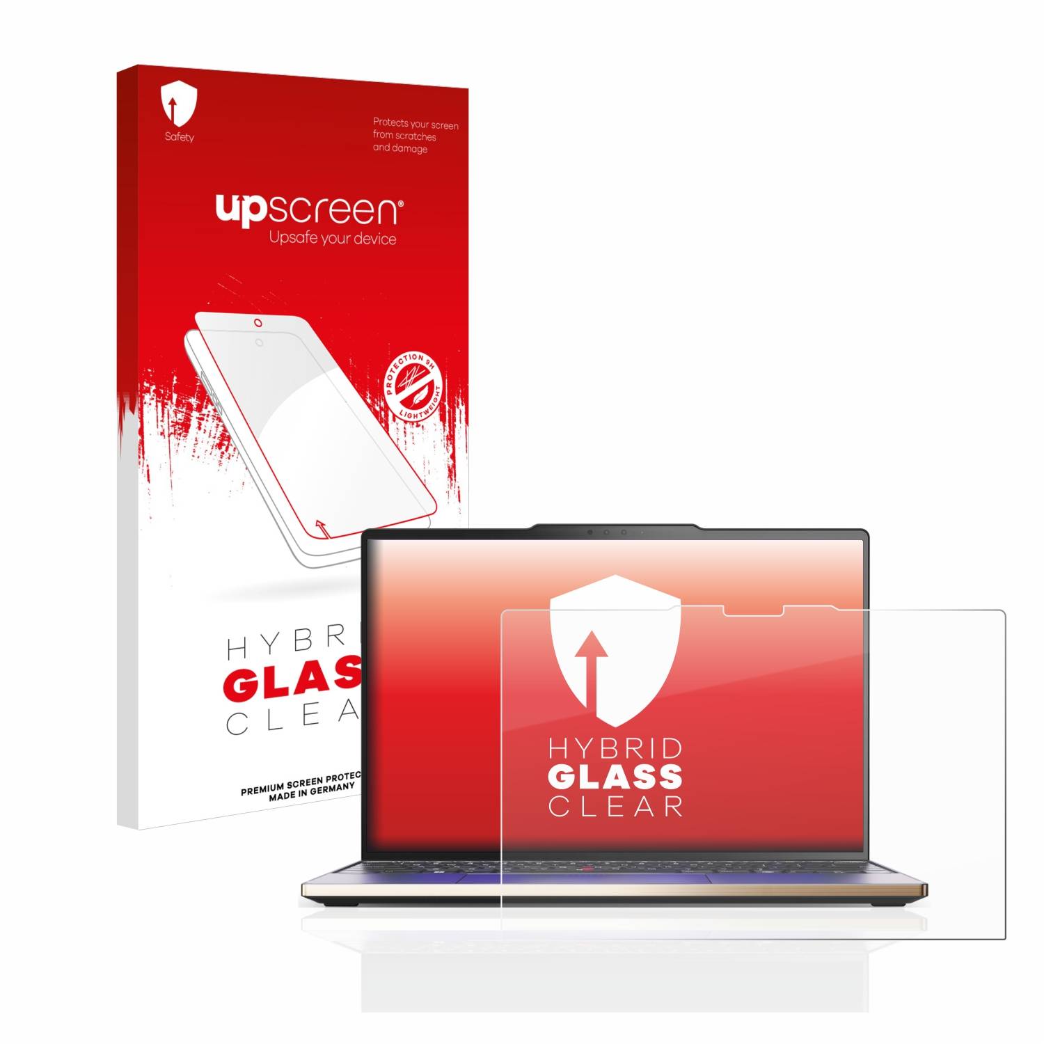 upscreen Hybrid Glass Clear Premium Schutzglas Folie für Lenovo ThinkPad Z13 (1.