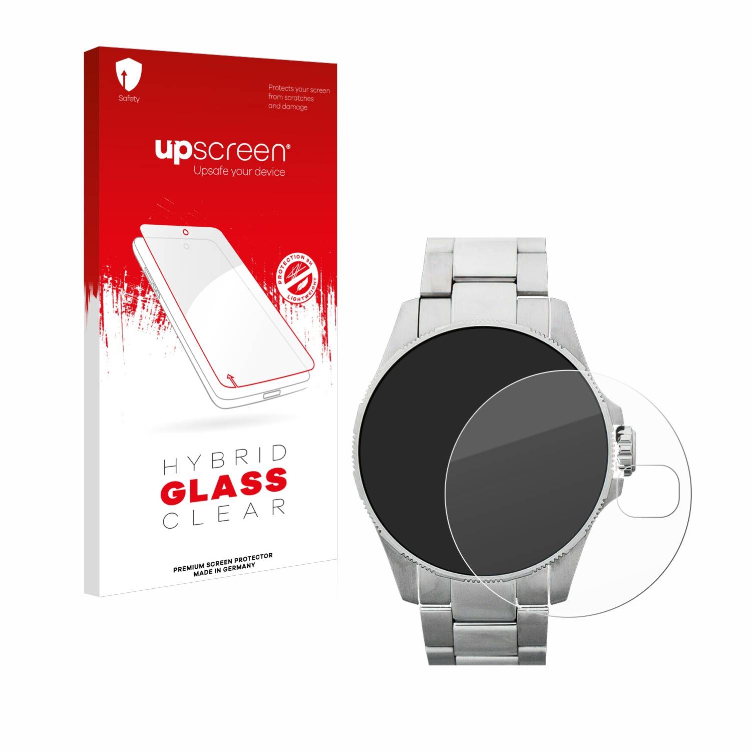 upscreen Hybrid Glass Clear Premium Schutzglas Folie für Jaguar