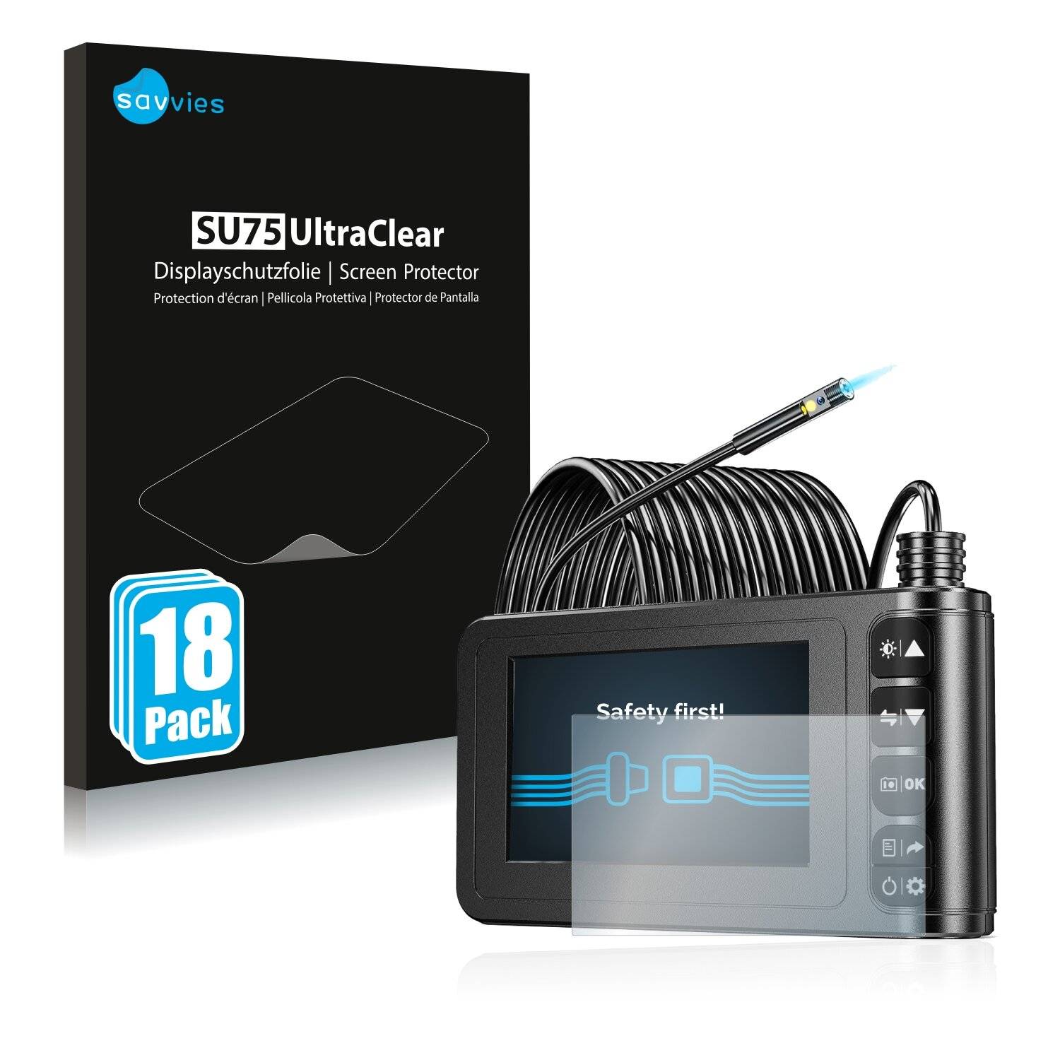 18x Savvies SU75 Displayschutzfolie für Yinama
