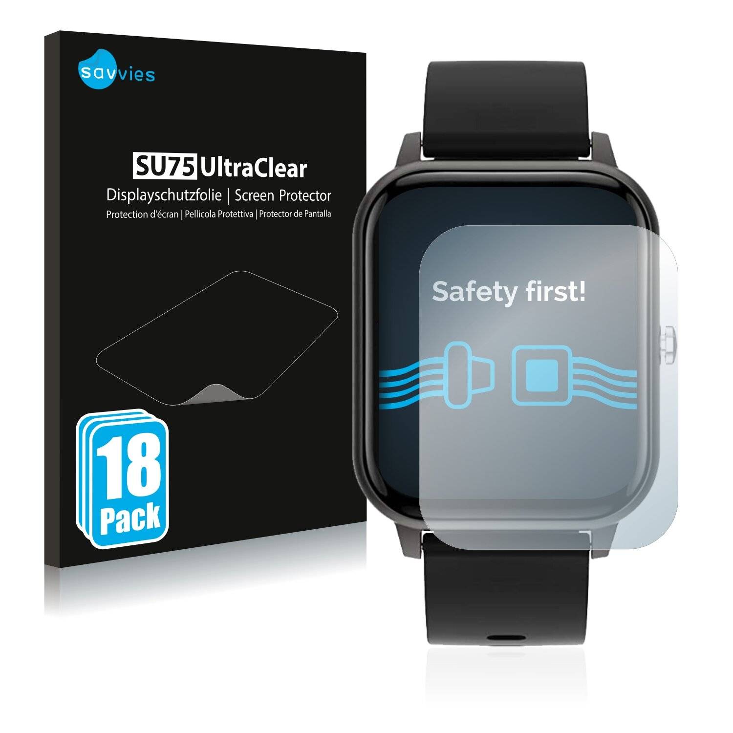 18x Savvies SU75 Displayschutzfolie für Trevi T-Fit 270