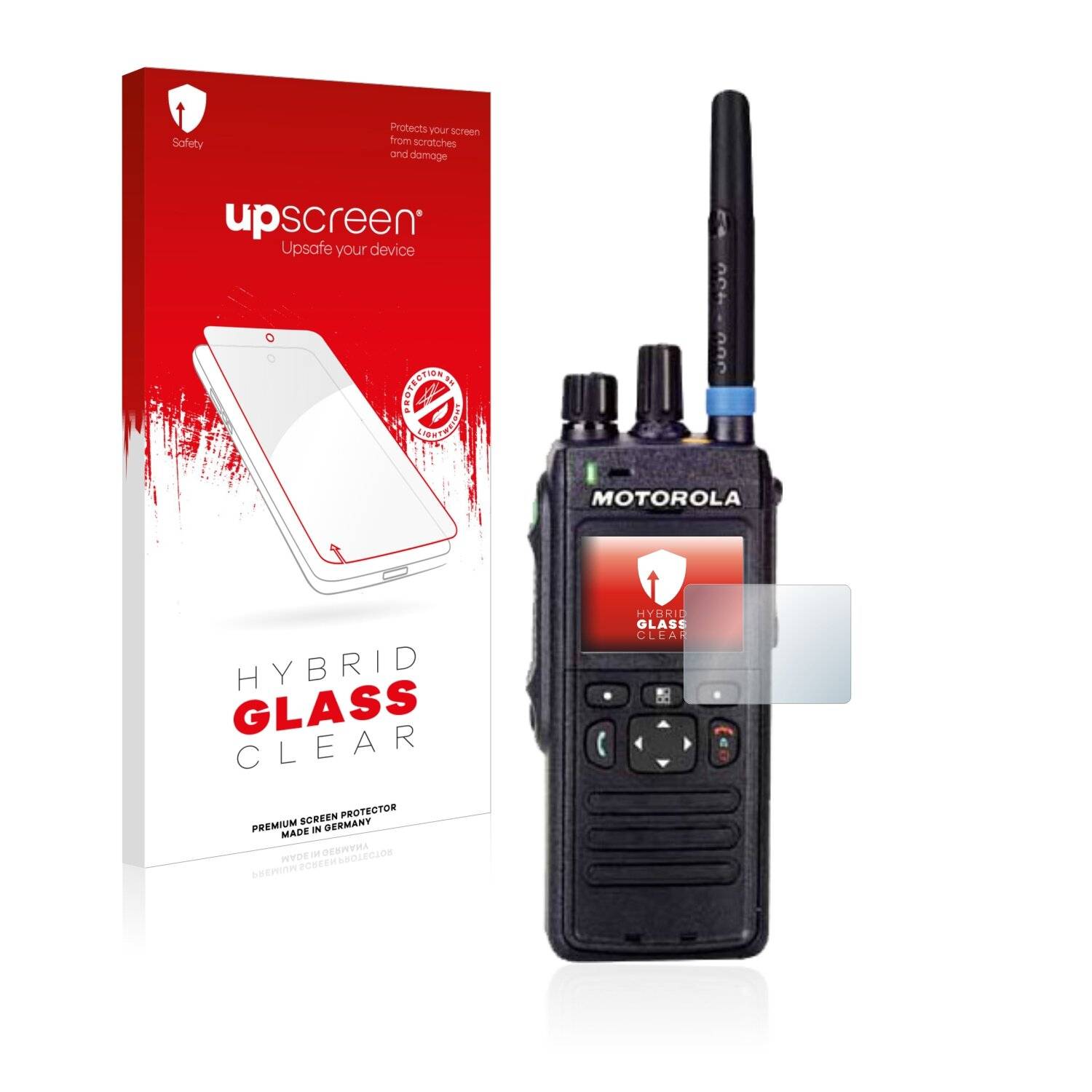 upscreen Hybrid Glass Clear Premium Schutzglas Folie für Motorola