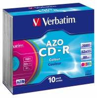 Verbatim AZO Colours - 10 x CD-R - 700 MB (80 Min)
