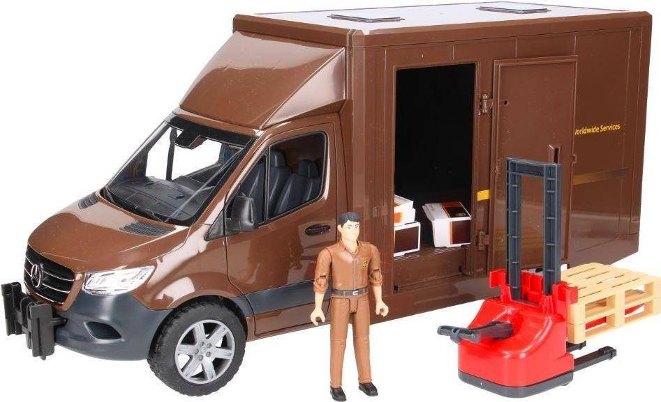 Bruder MB Sprinter UPS mit Fahrer und Zubehör (02678)
