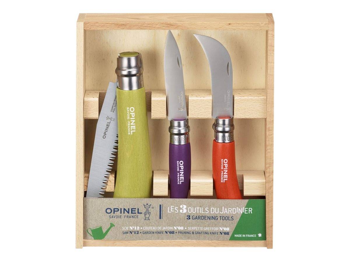 Opinel Coloured Gardener Box - Schneide-Set - 3 Stücke