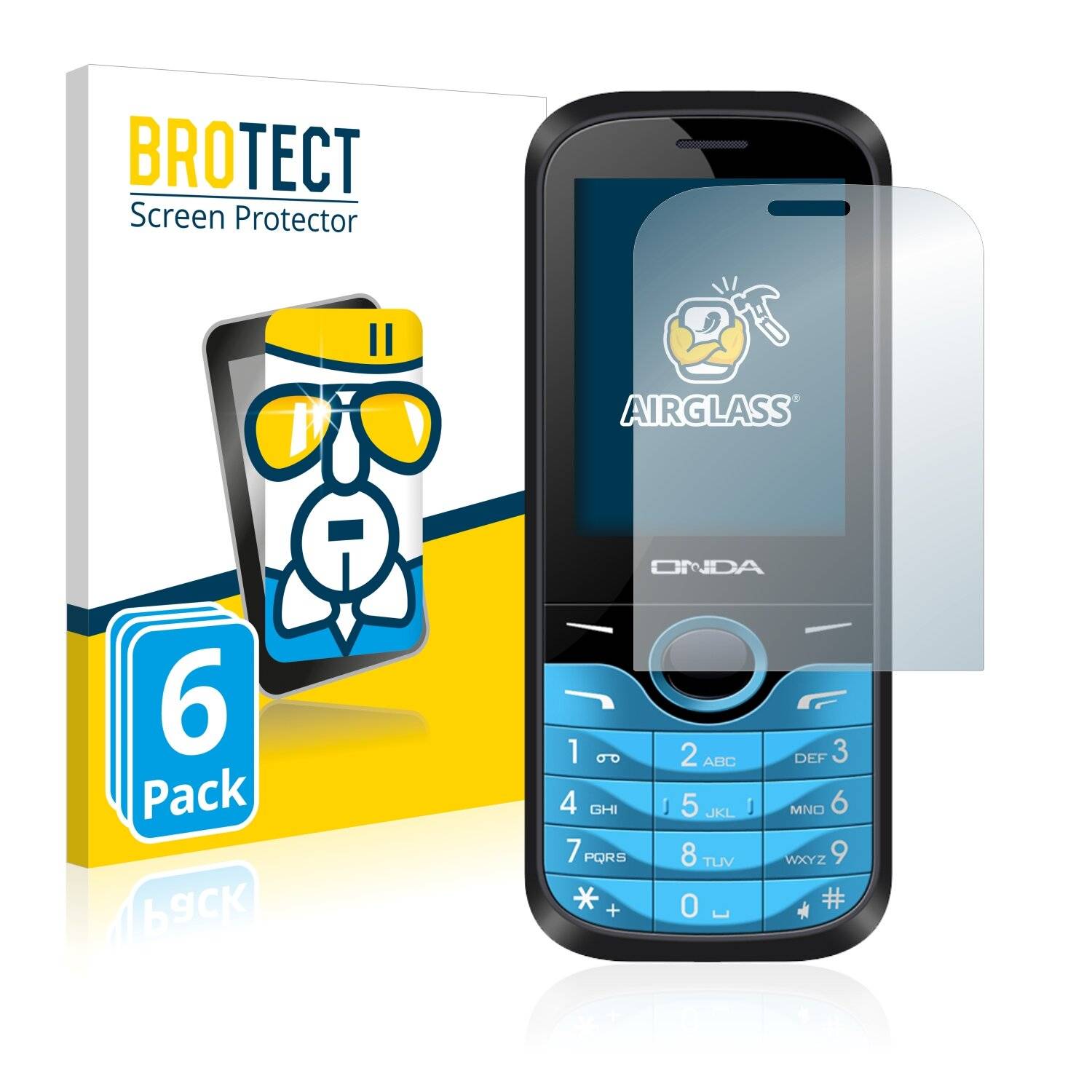 6x BROTECT AirGlass Schutzglas Folie für Onda