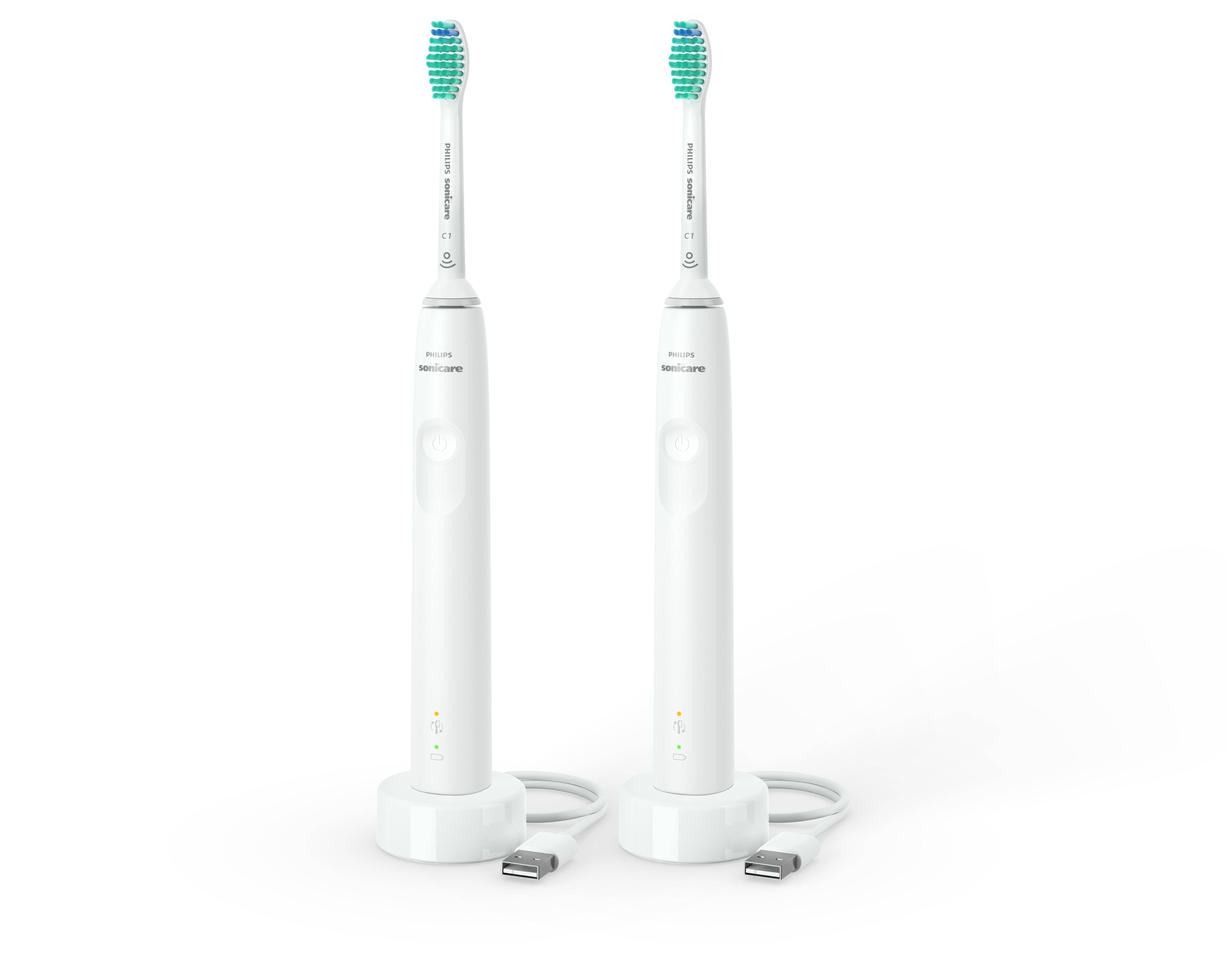 Weißes Zahnbürsten-Set HX3675