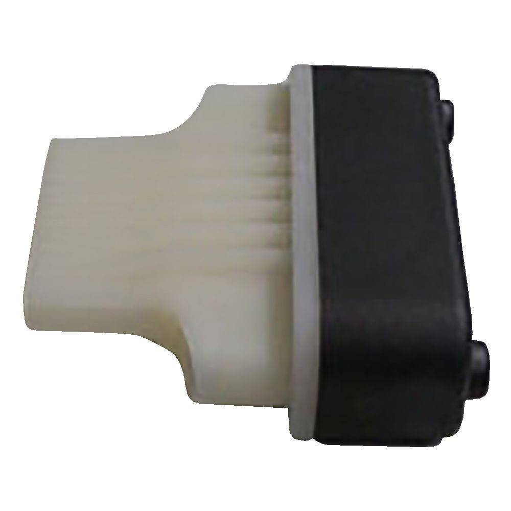 Ein kleiner, schwarz-weißer, zweipoliger elektronischer Stecker mit flachem Profil, möglicherweise ein Adapter oder Verbindungsstück.