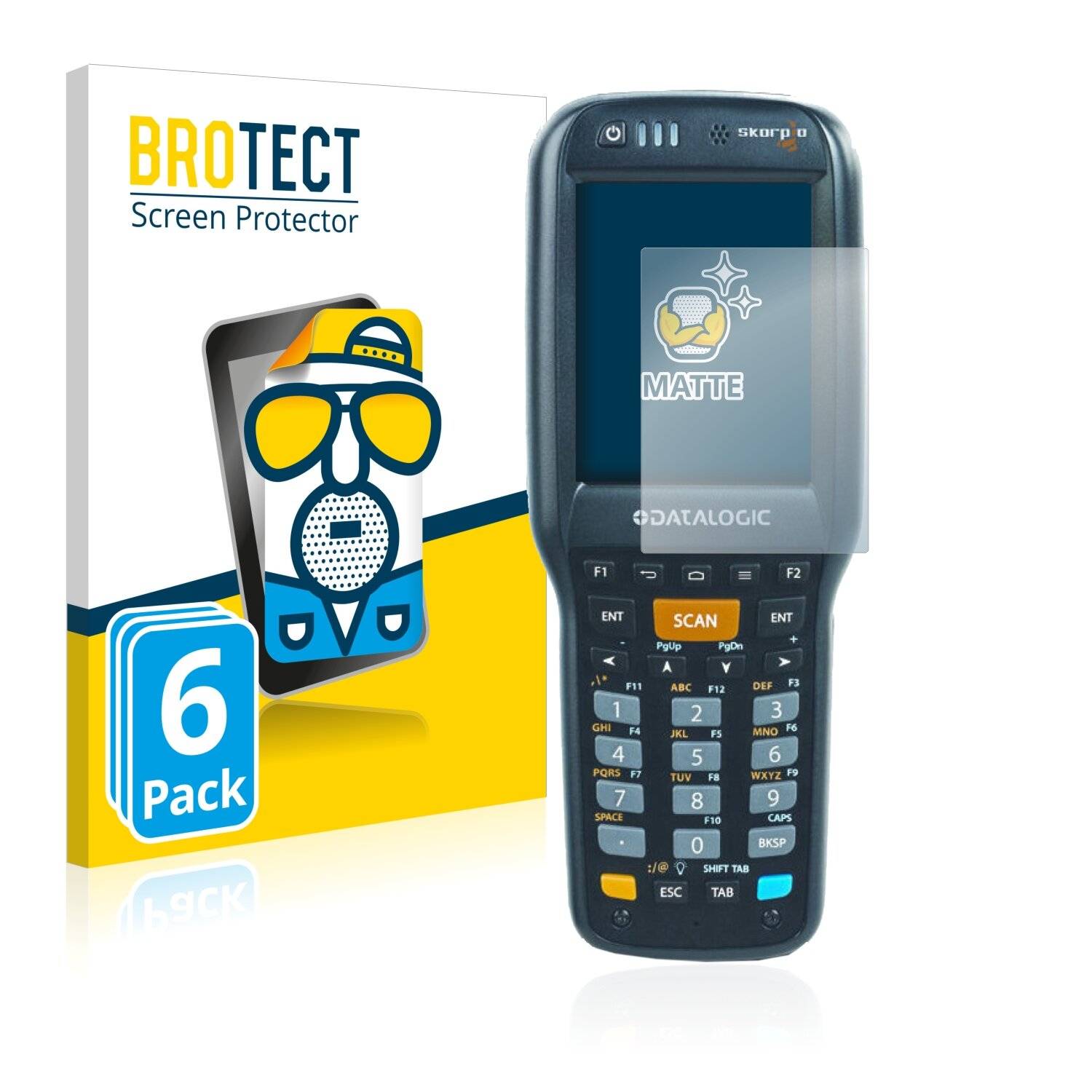 6x BROTECT Matte Displayschutzfolie für Datalogic Falcon X4 - Entspiegelt,