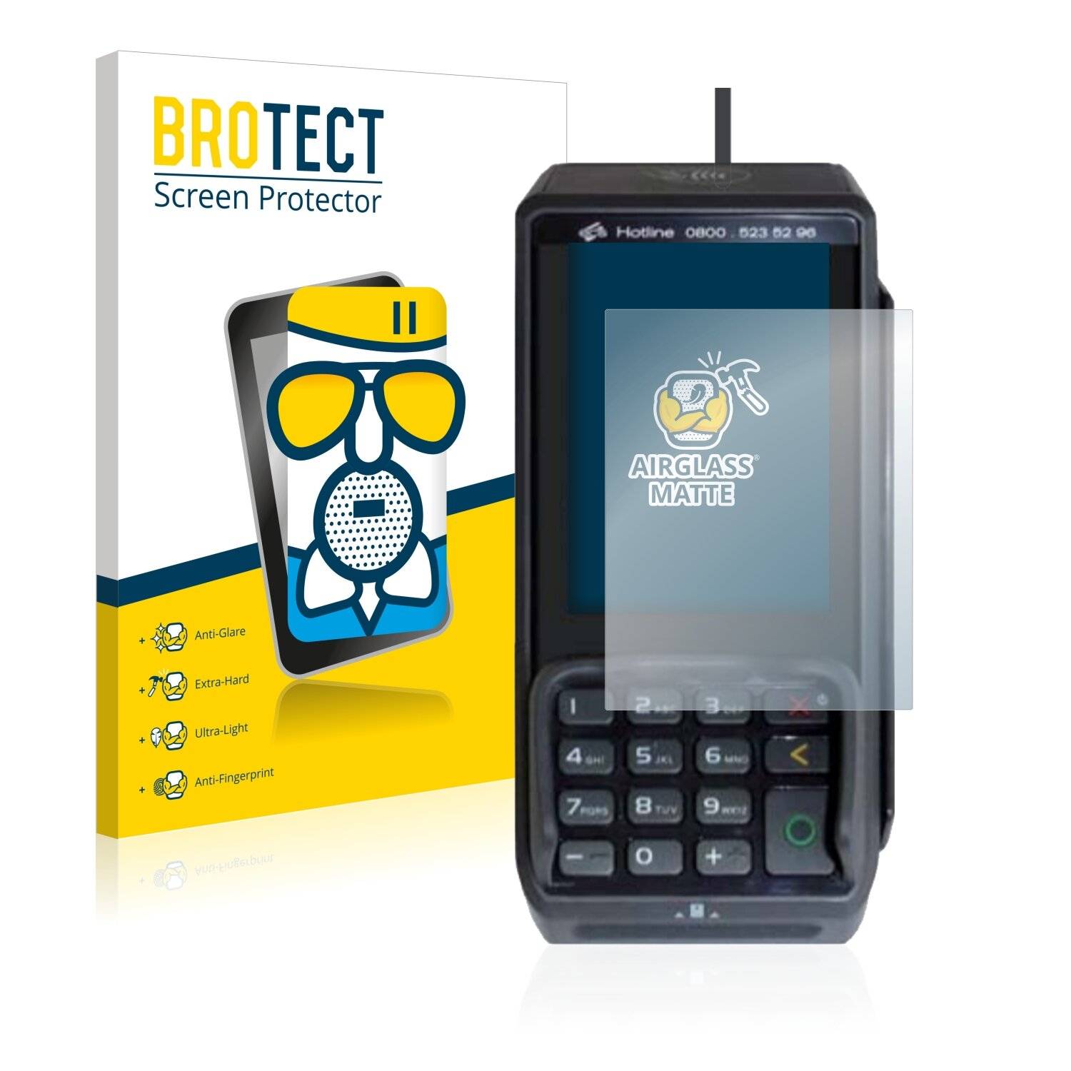 BROTECT AirGlass Matte Schutzglas Folie für Concardis Base