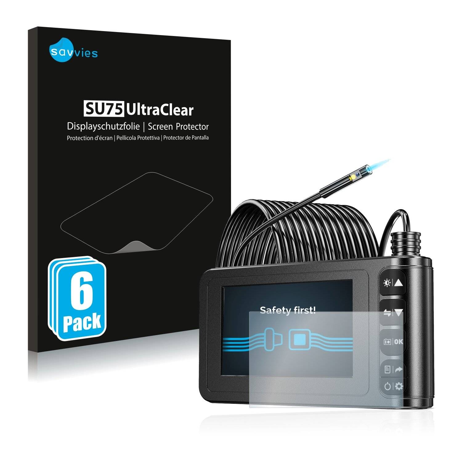 6x Savvies SU75 Displayschutzfolie für Yinama