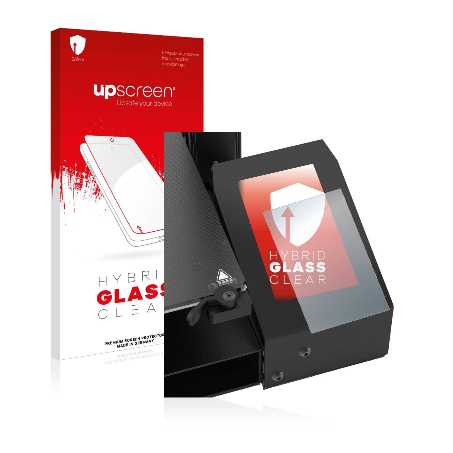 upscreen Hybrid Glass Clear Premium Schutzglas Folie für Creality CR-6