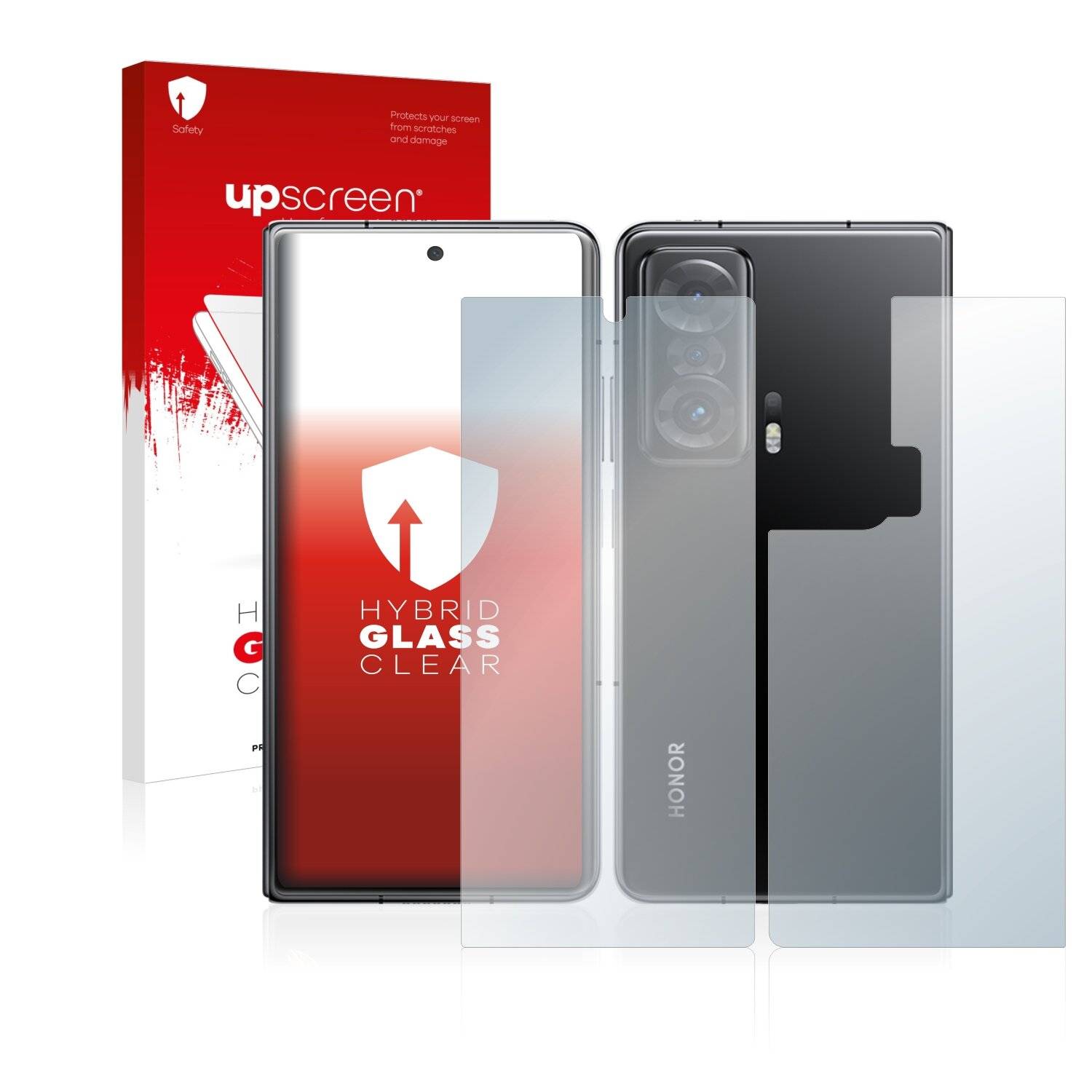 upscreen Hybrid Glass Clear Premium Schutzglas Folie für Honor Magic V (Vorder +