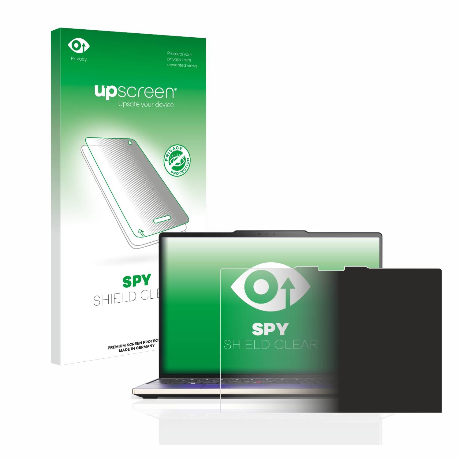 upscreen Spy Shield Clear Premium Blickschutzfolie für Lenovo ThinkPad Z13 (1.