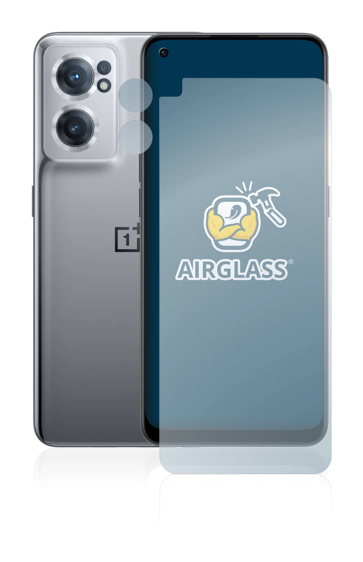 BROTECT AirGlass Glas Panzer-Folie für OnePlus Nord CE 2 5G (Display+Kamera) - Schutzglas