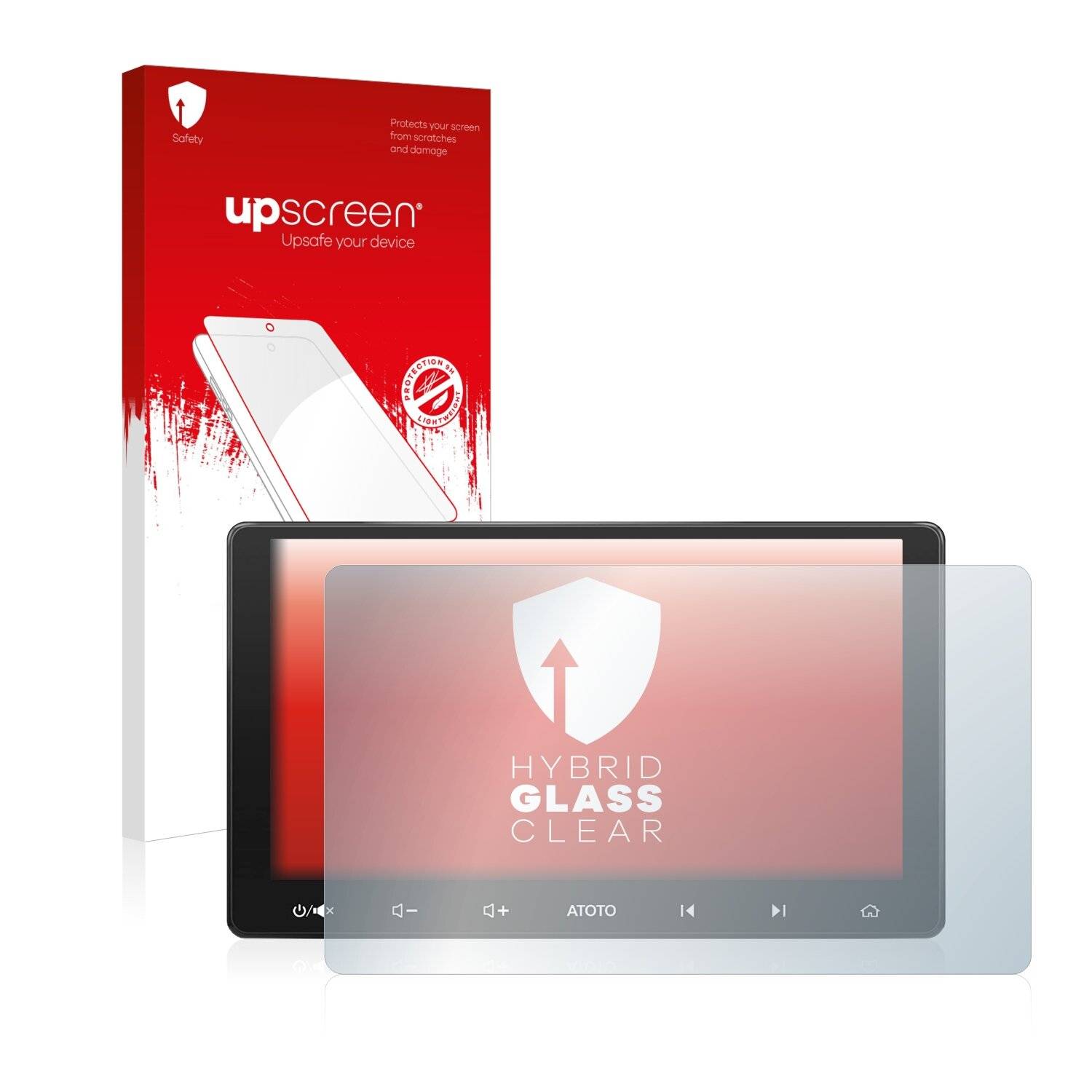 upscreen Hybrid Glass Clear Premium Schutzglas Folie für Atoto S8 Premium