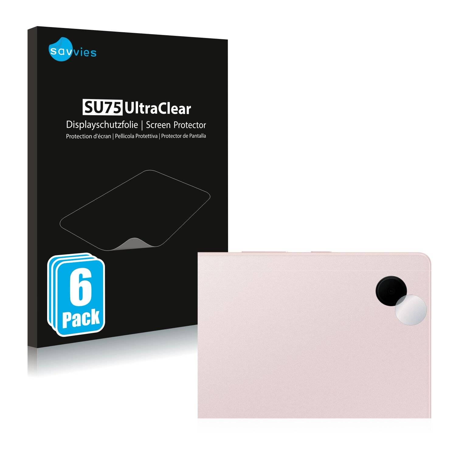 6x Savvies SU75 Displayschutzfolie für Samsung Galaxy Tab A8 WiFi (NUR
