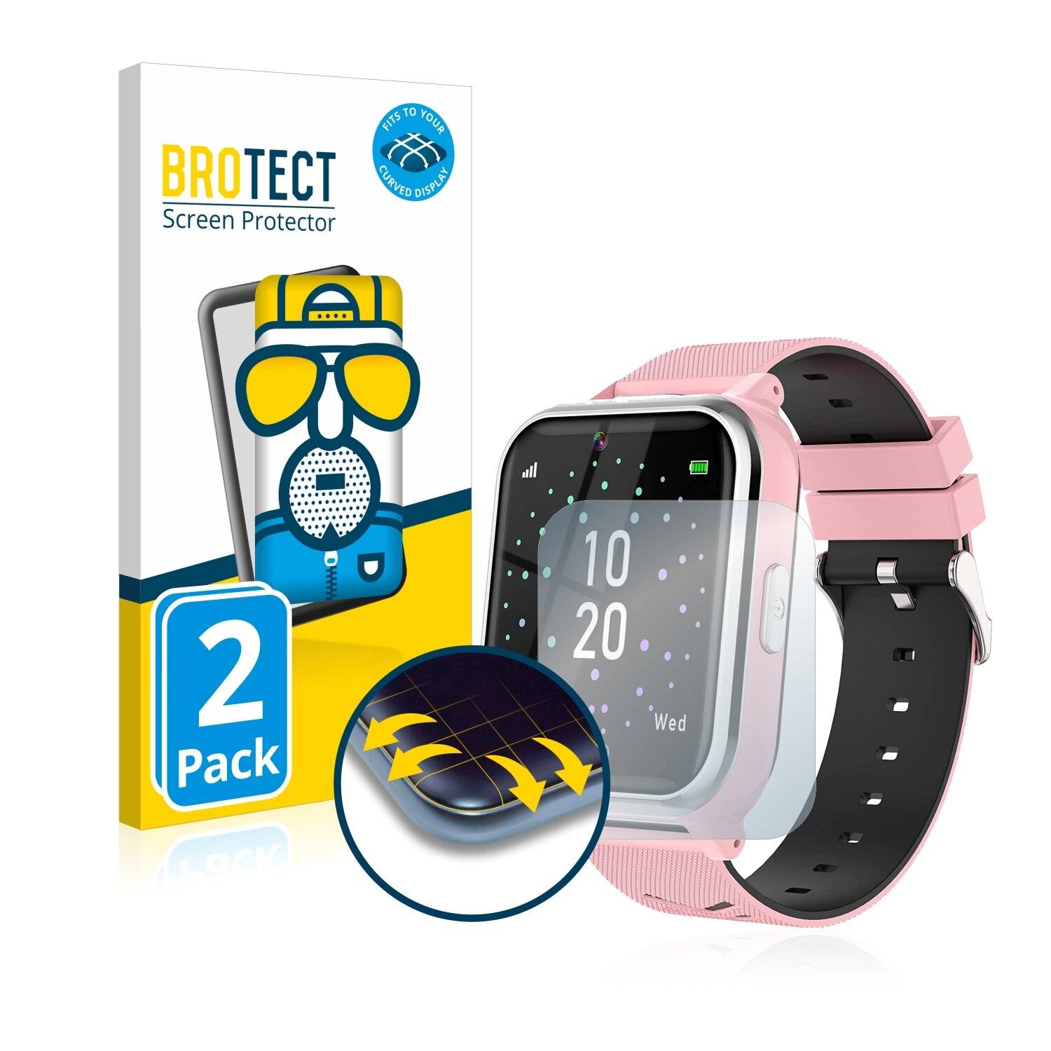 2x BROTECT Flex Matte Full-Cover Displayschutzfolie für Yenisey