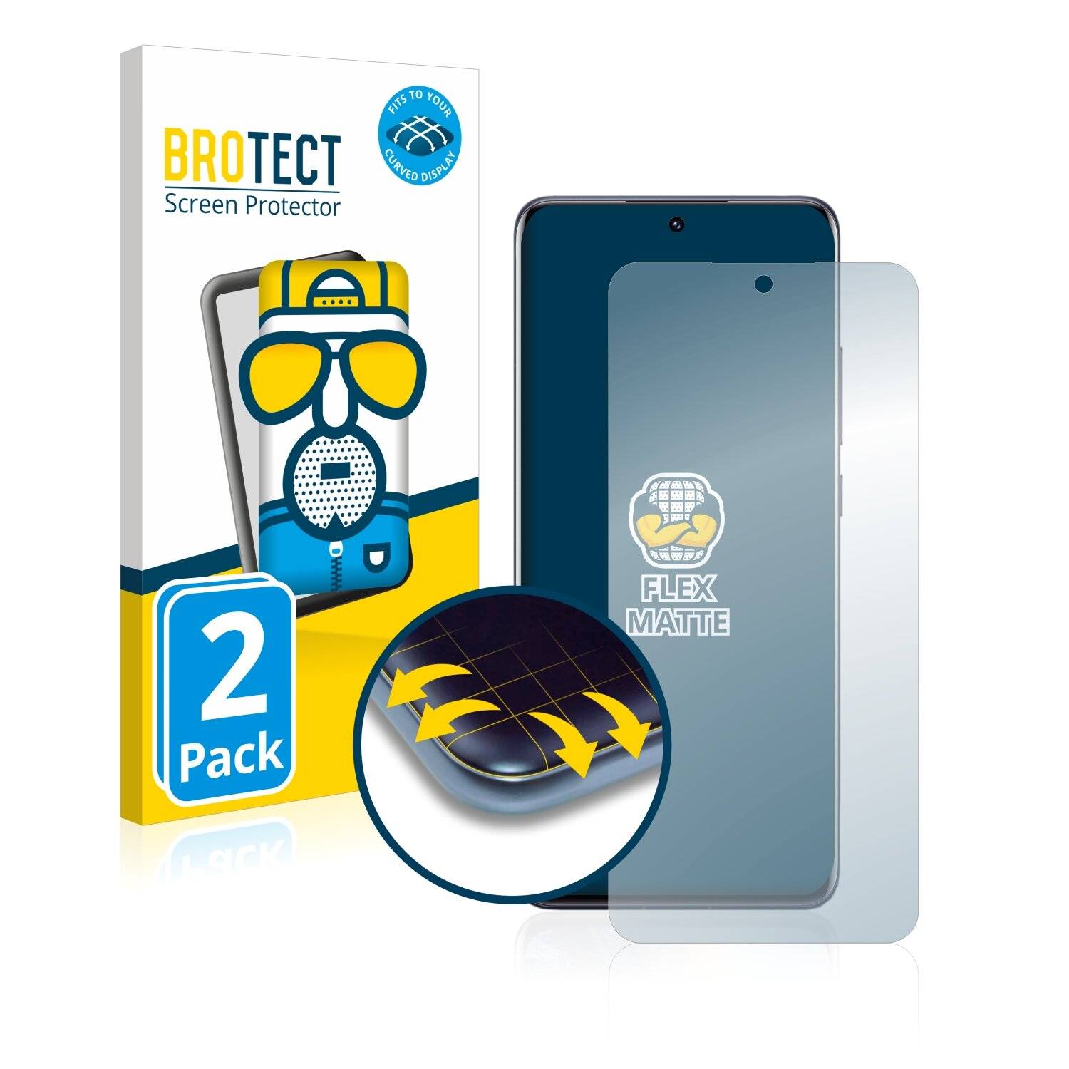 2x BROTECT Flex Matte Full-Cover Displayschutzfolie für Xiaomi