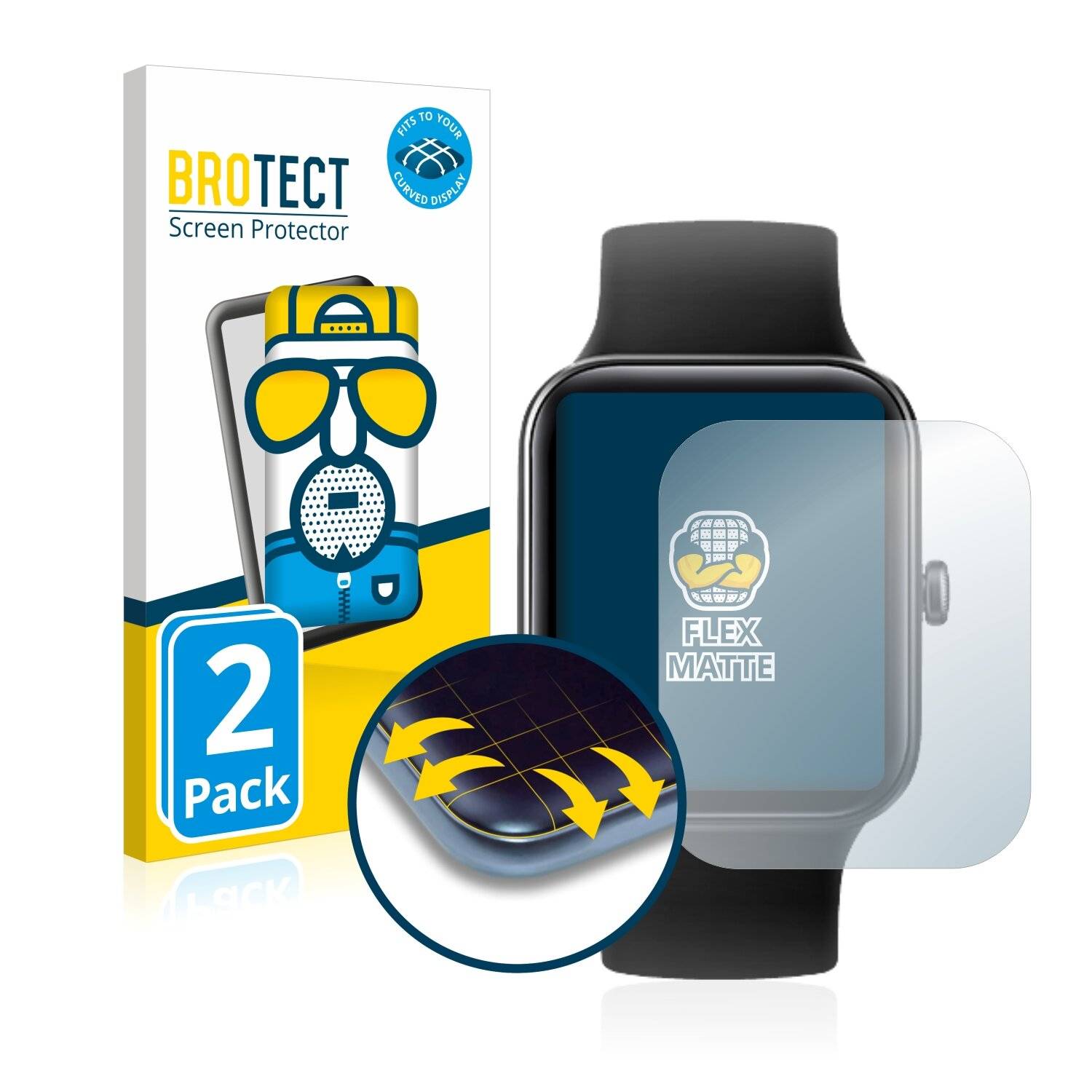 2x BROTECT Flex Matte Full-Cover Displayschutzfolie für Riversong