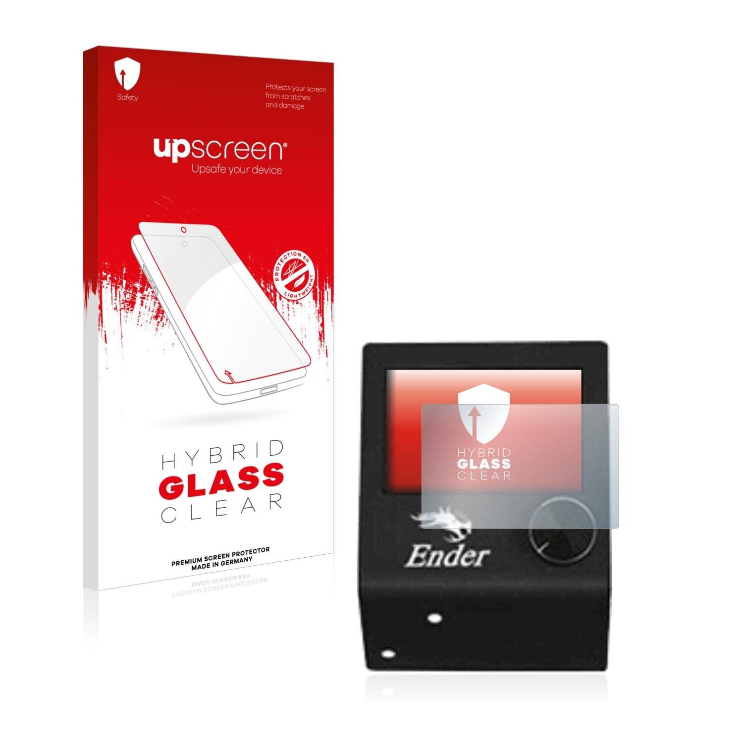 upscreen Hybrid Glass Clear Premium Schutzglas Folie für Creality Ender 3
