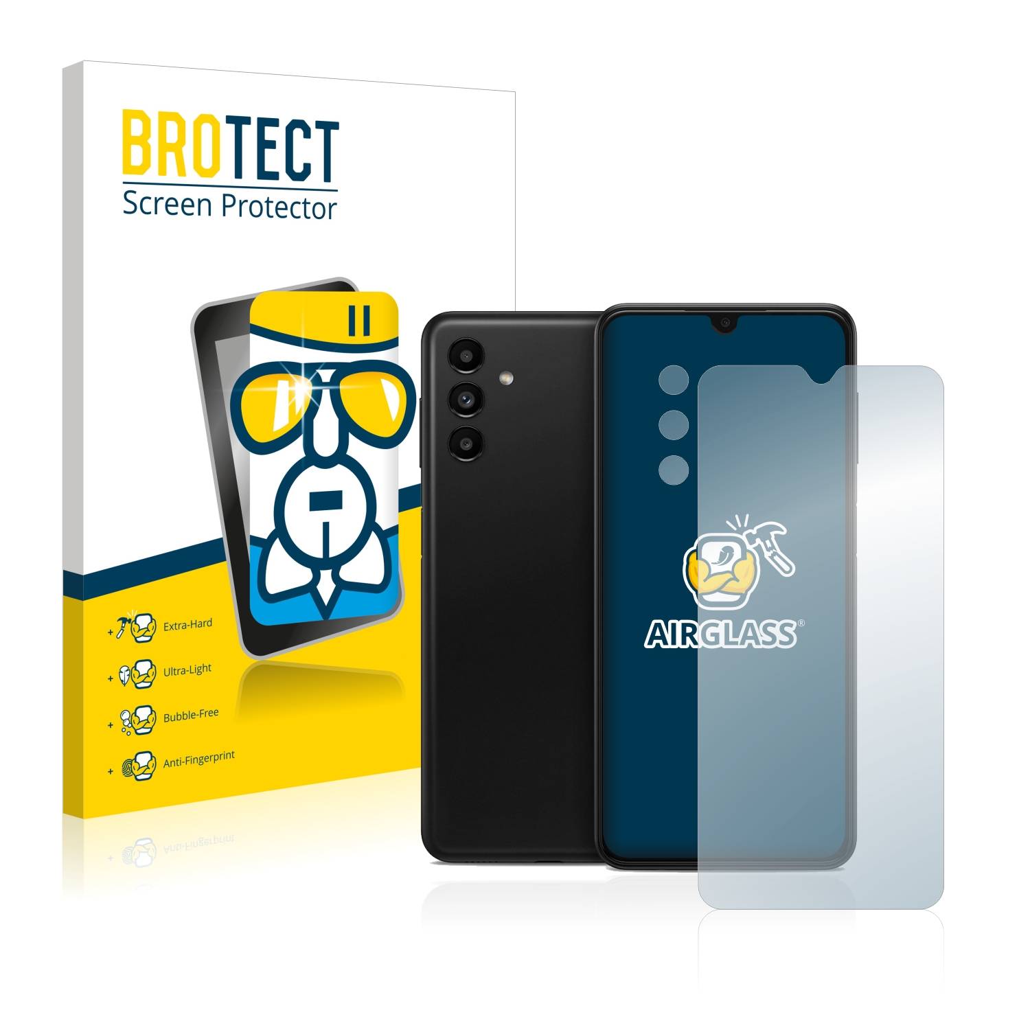 BROTECT AirGlass Glas Panzer-Folie für Samsung Galaxy A13 5G (Display+Kamera) - Schutzglas