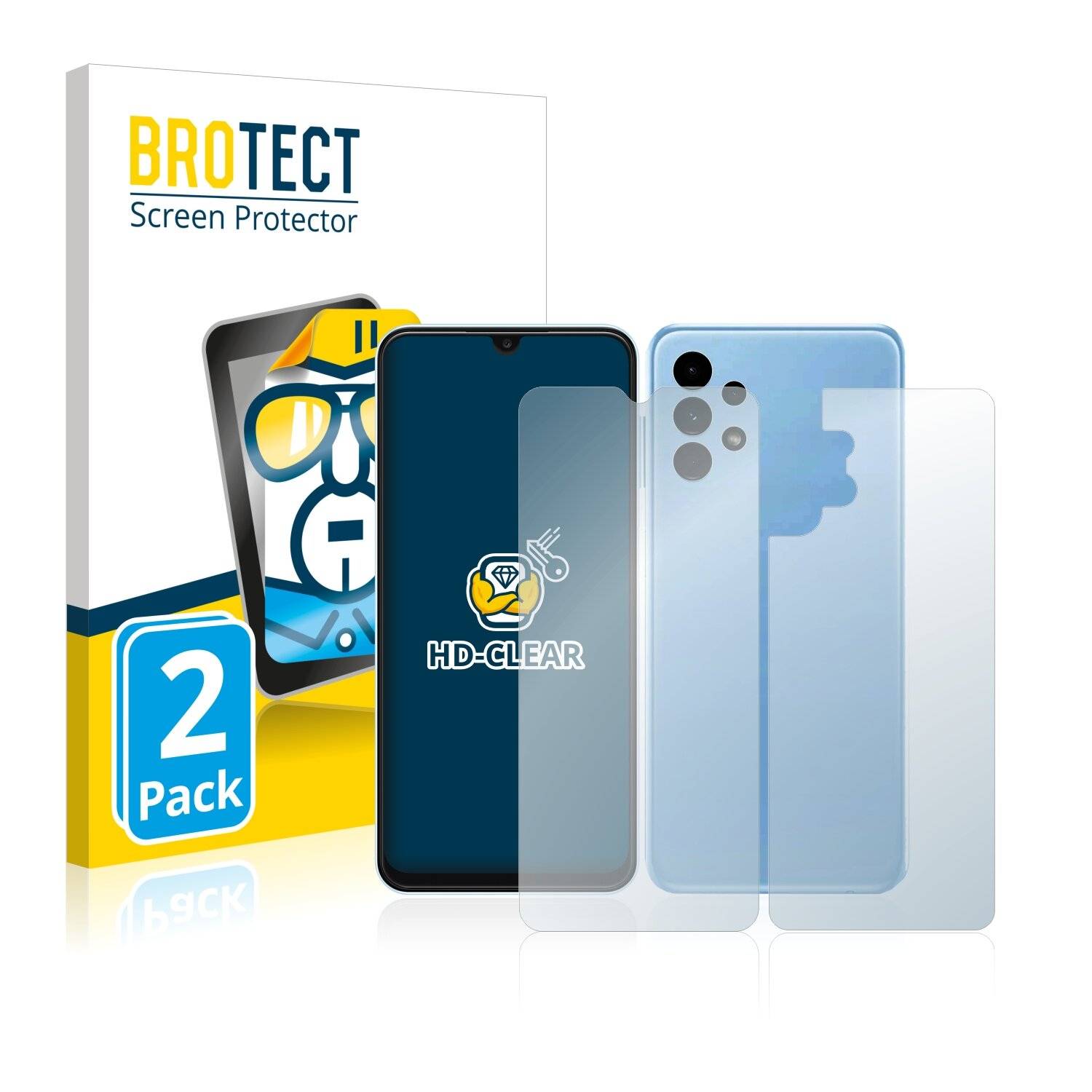 2x BROTECT HD-Clear Displayschutzfolie für Samsung Galaxy A13 (Vorder +